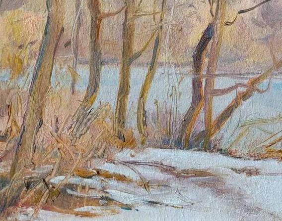 Oil painting Winter day Oleksandr Oleksandrovich Nazarenko - 7