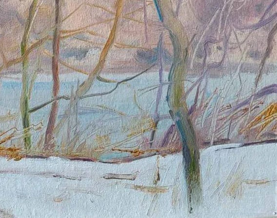 Oil painting Winter day Oleksandr Oleksandrovich Nazarenko - 9