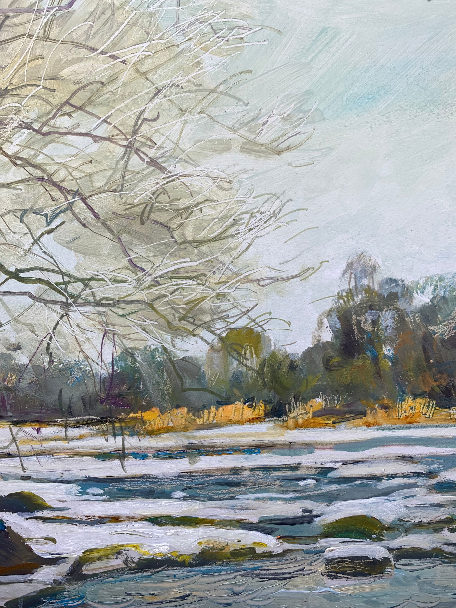 Oil painting Rapids on the Bug River Oleksandr Oleksandrovich Nazarenko - 7