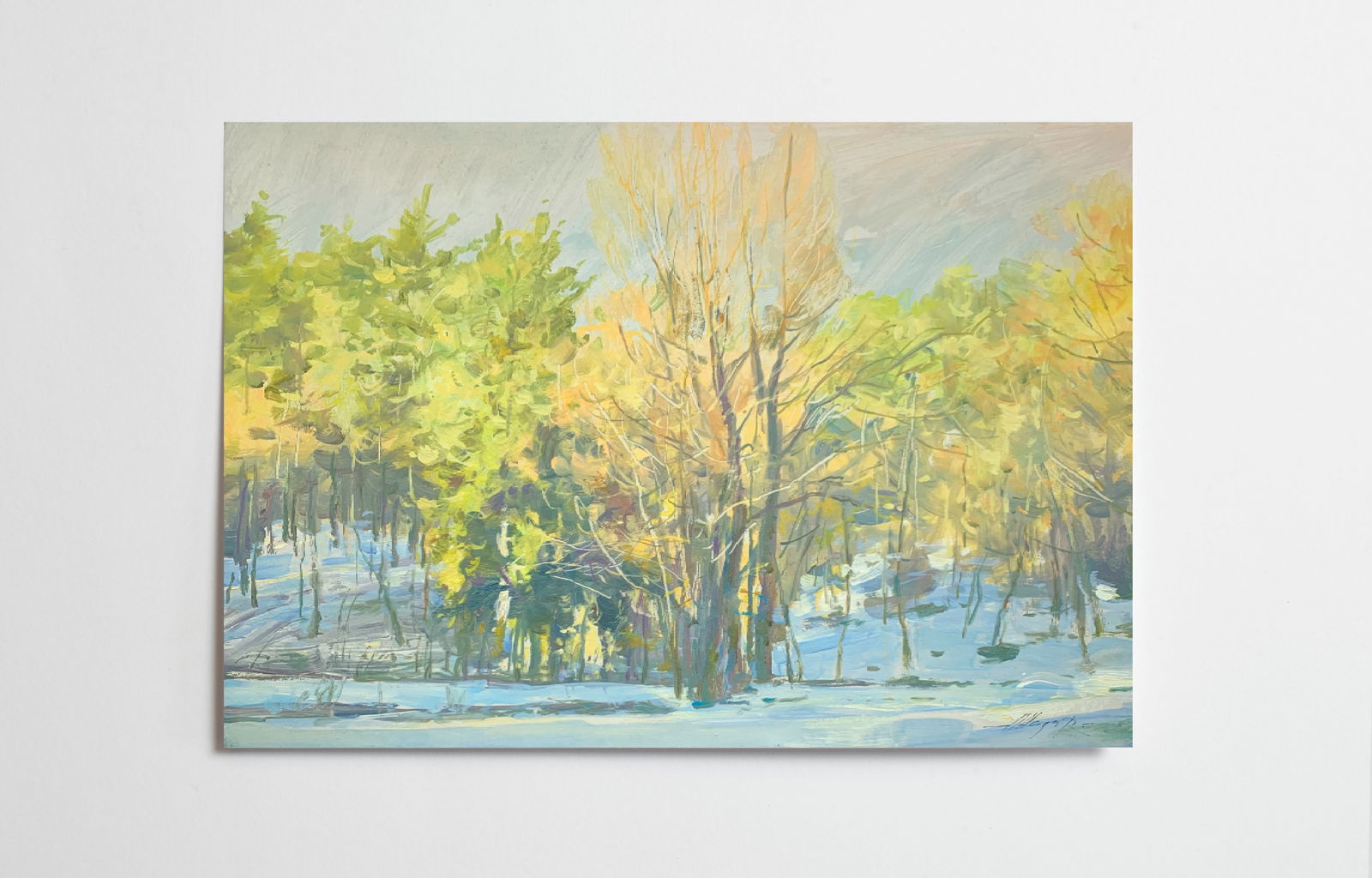 Oil painting Freezing day Oleksandr Oleksandrovich Nazarenko - 2