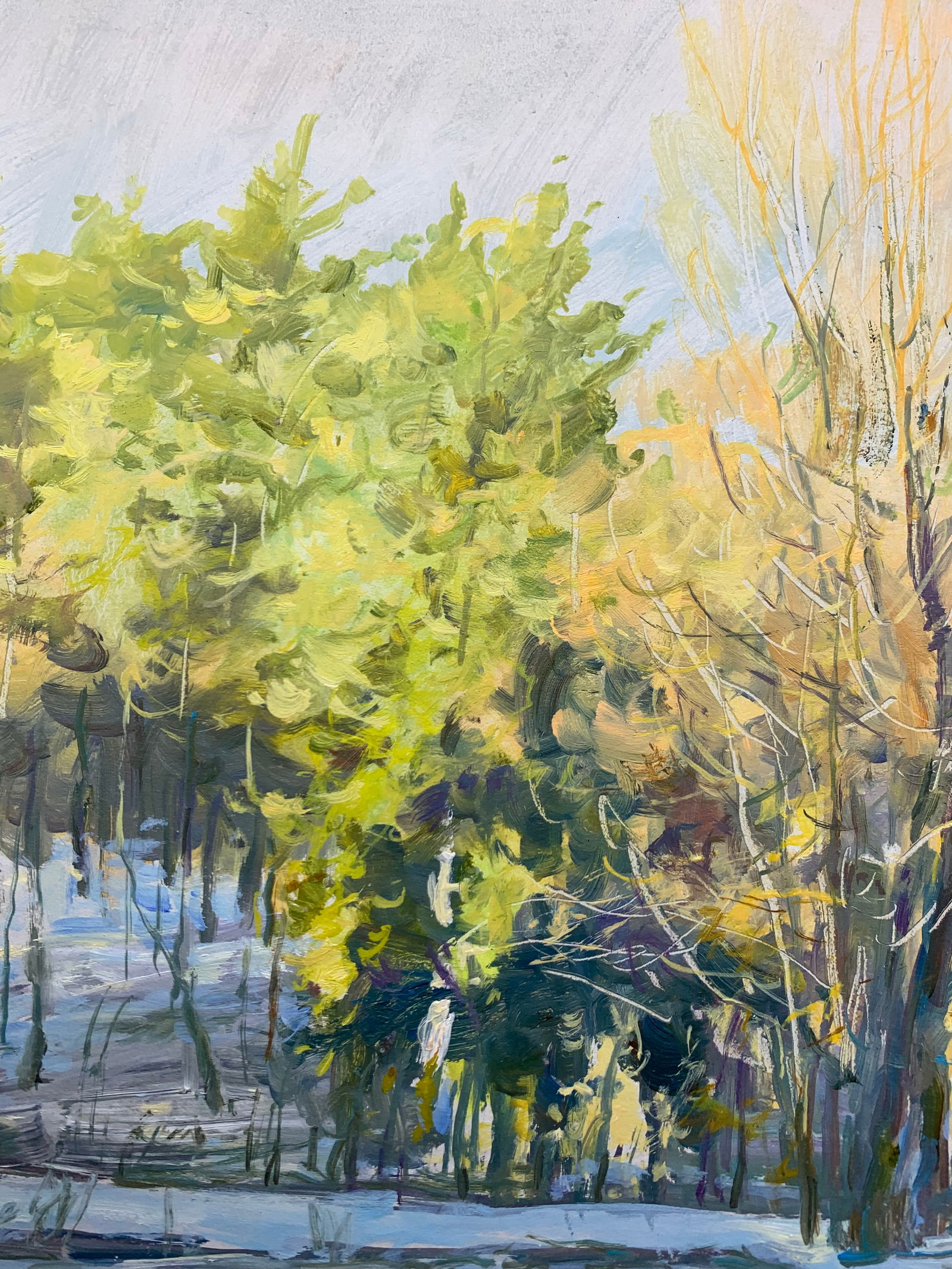 Oil painting Freezing day Oleksandr Oleksandrovich Nazarenko - 4