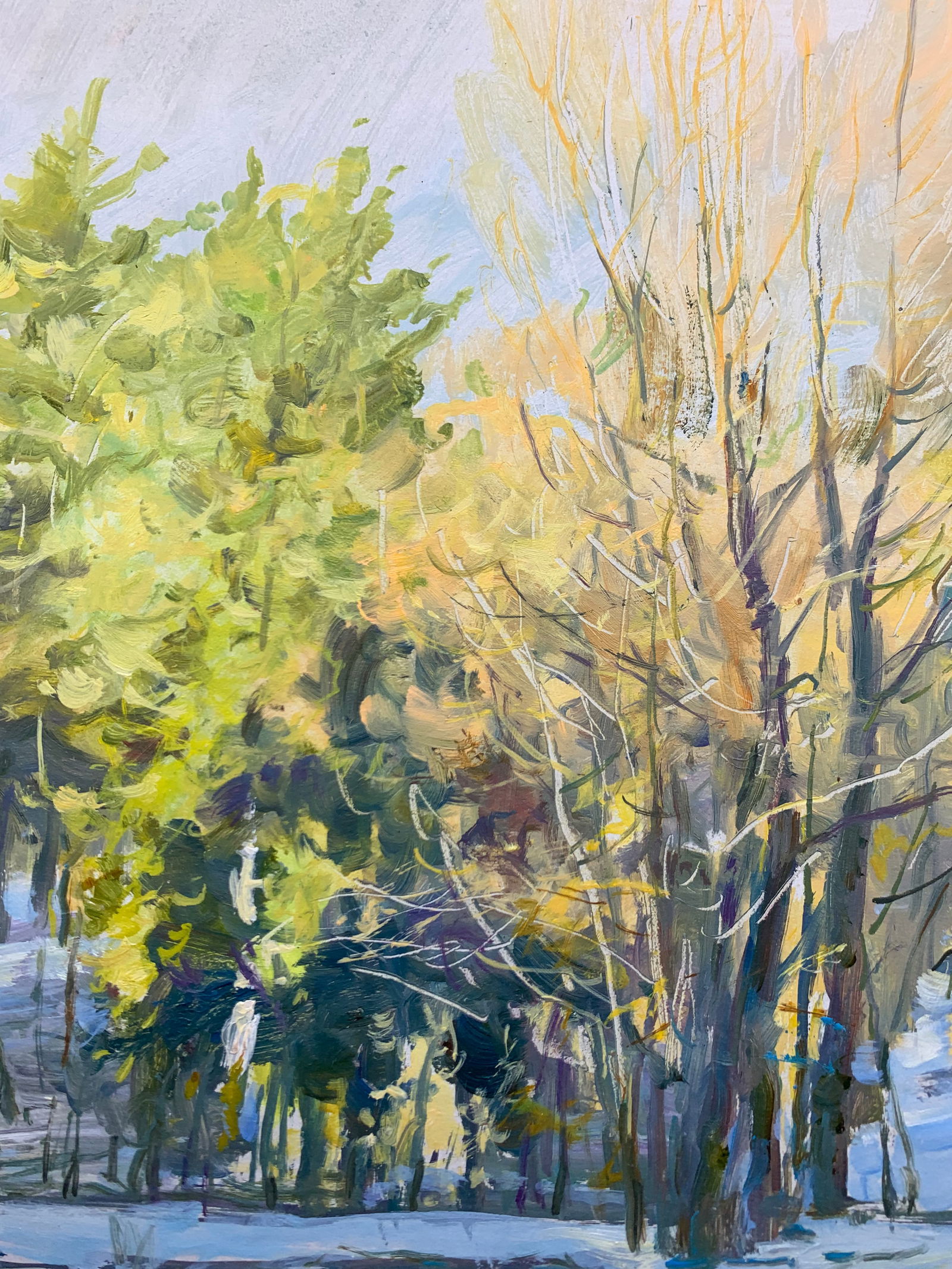 Oil painting Freezing day Oleksandr Oleksandrovich Nazarenko - 5