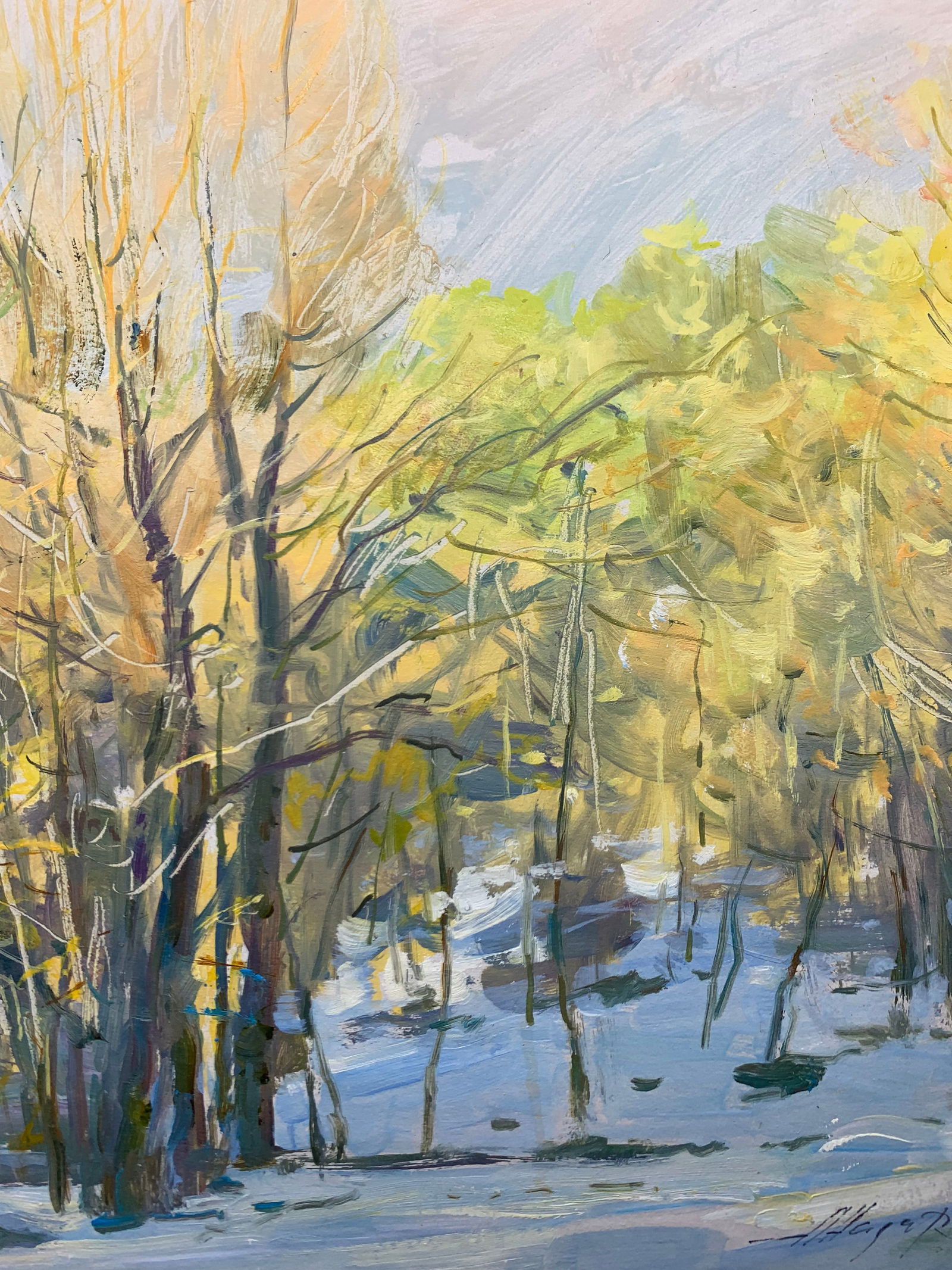 Oil painting Freezing day Oleksandr Oleksandrovich Nazarenko - 9