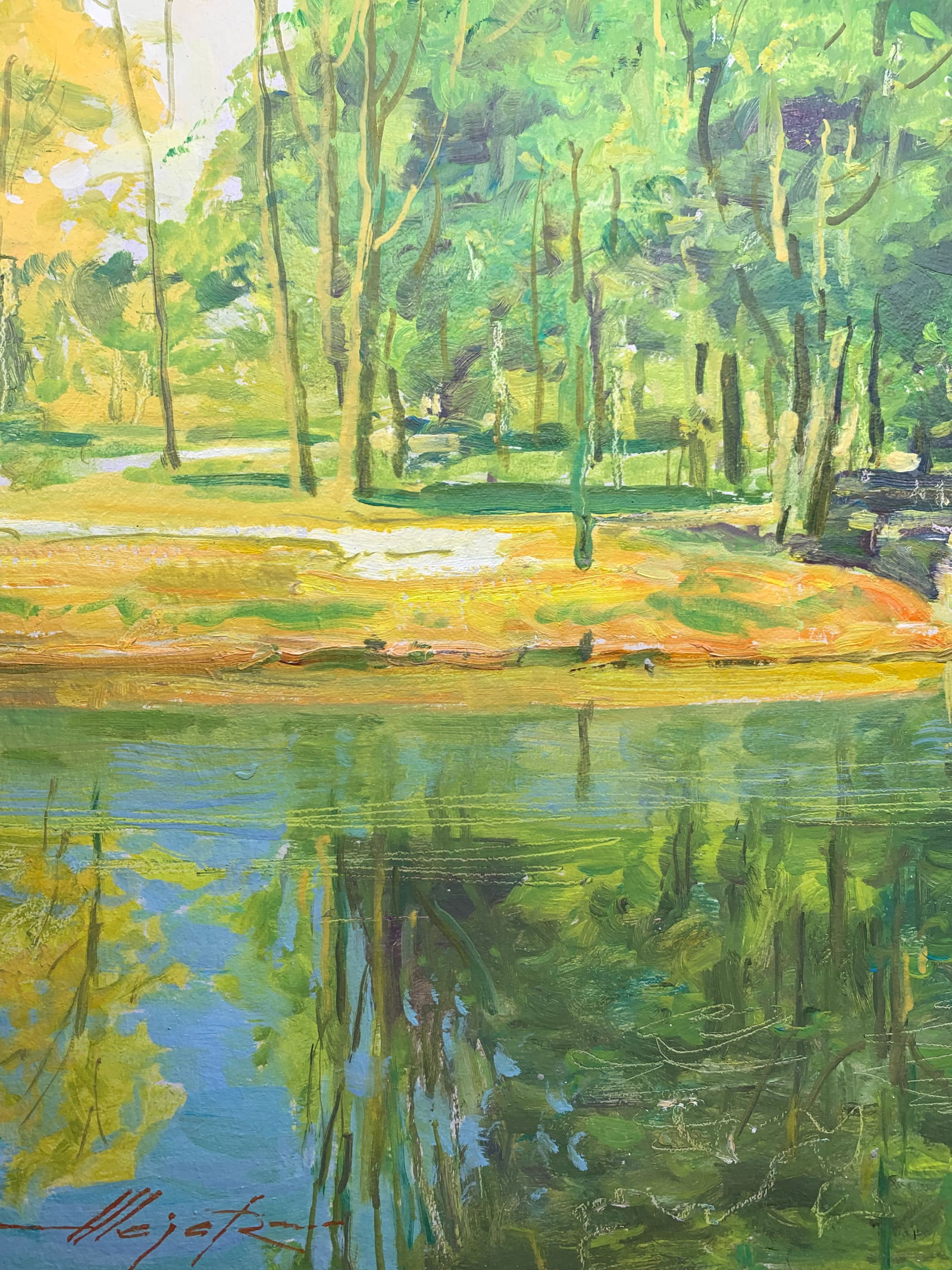 Oil painting In the park Oleksandr Oleksandrovich Nazarenko - 4