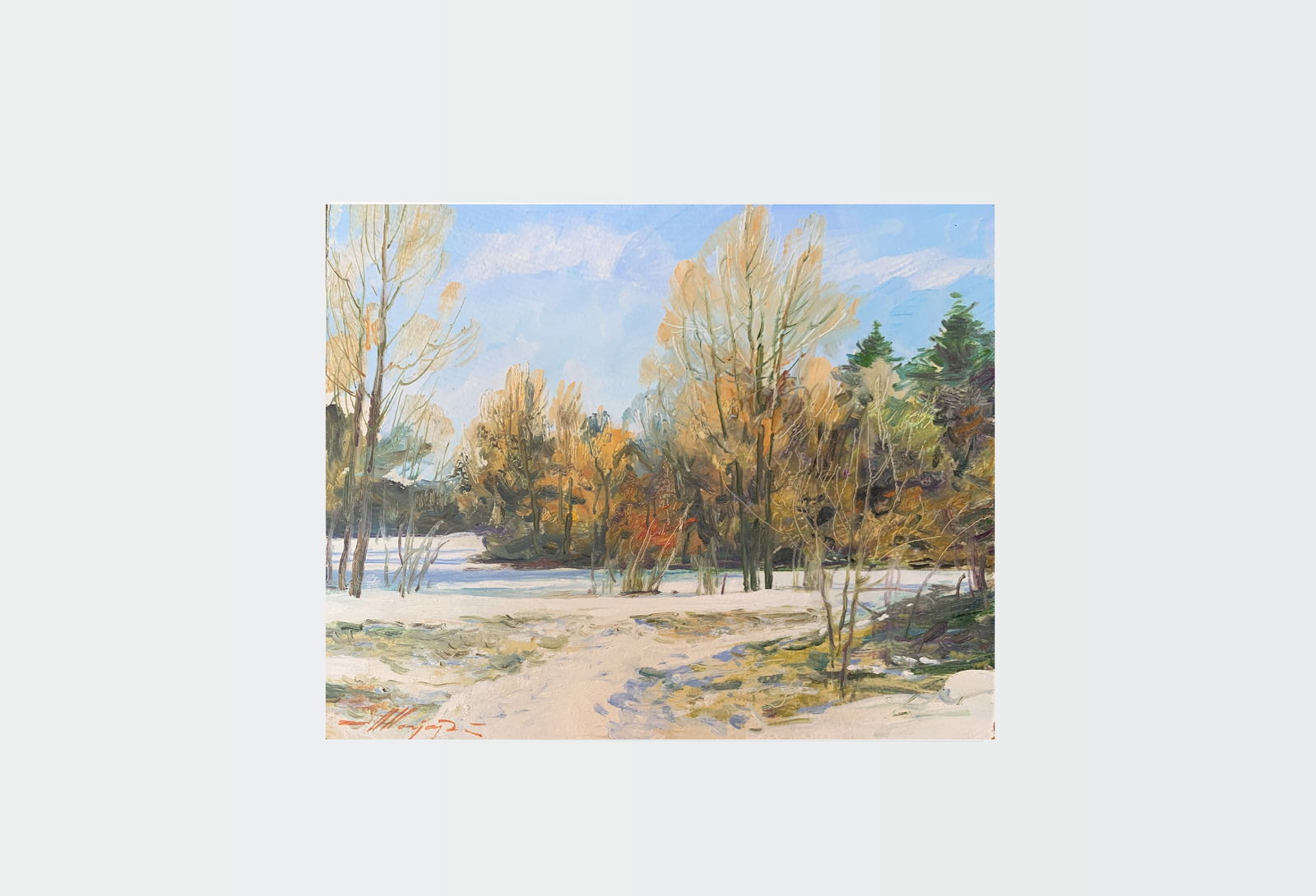 Oil painting Winter Oleksandr Oleksandrovich Nazarenko - 2