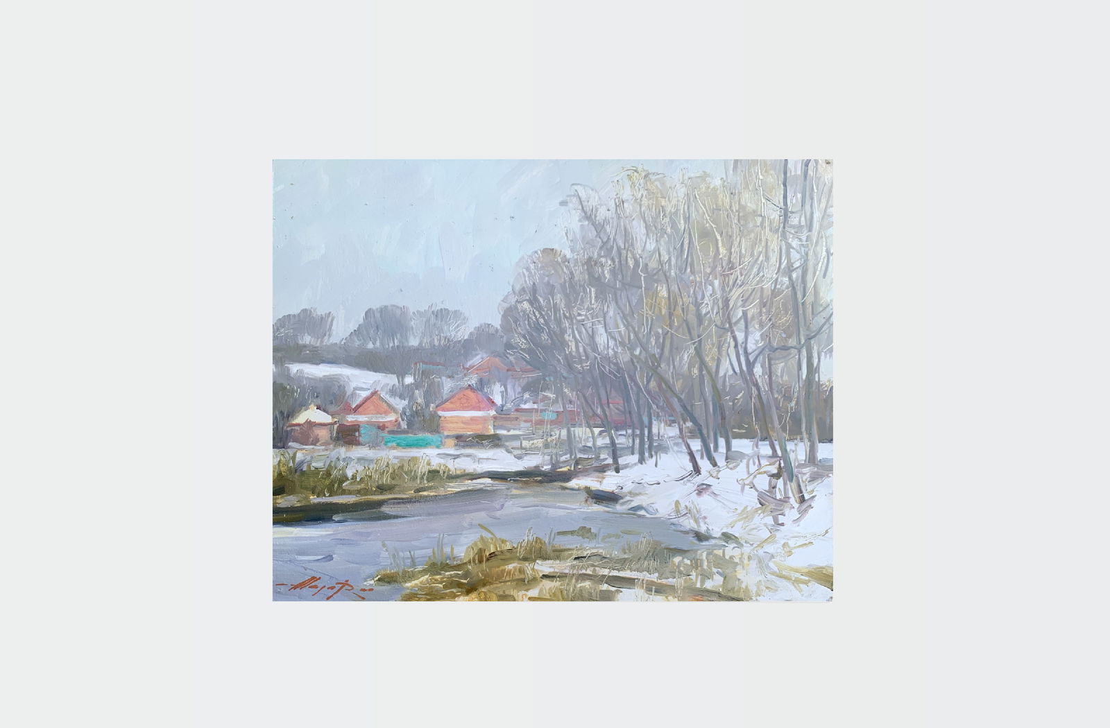 Oil painting Near the lake Oleksandr Oleksandrovich Nazarenko - 2