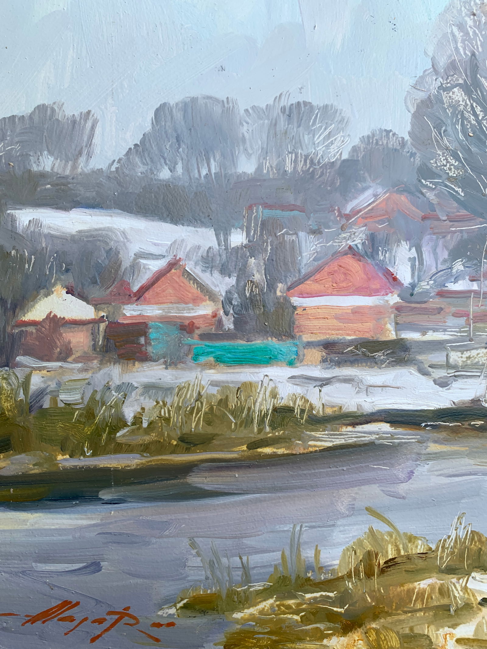 Oil painting Near the lake Oleksandr Oleksandrovich Nazarenko - 5