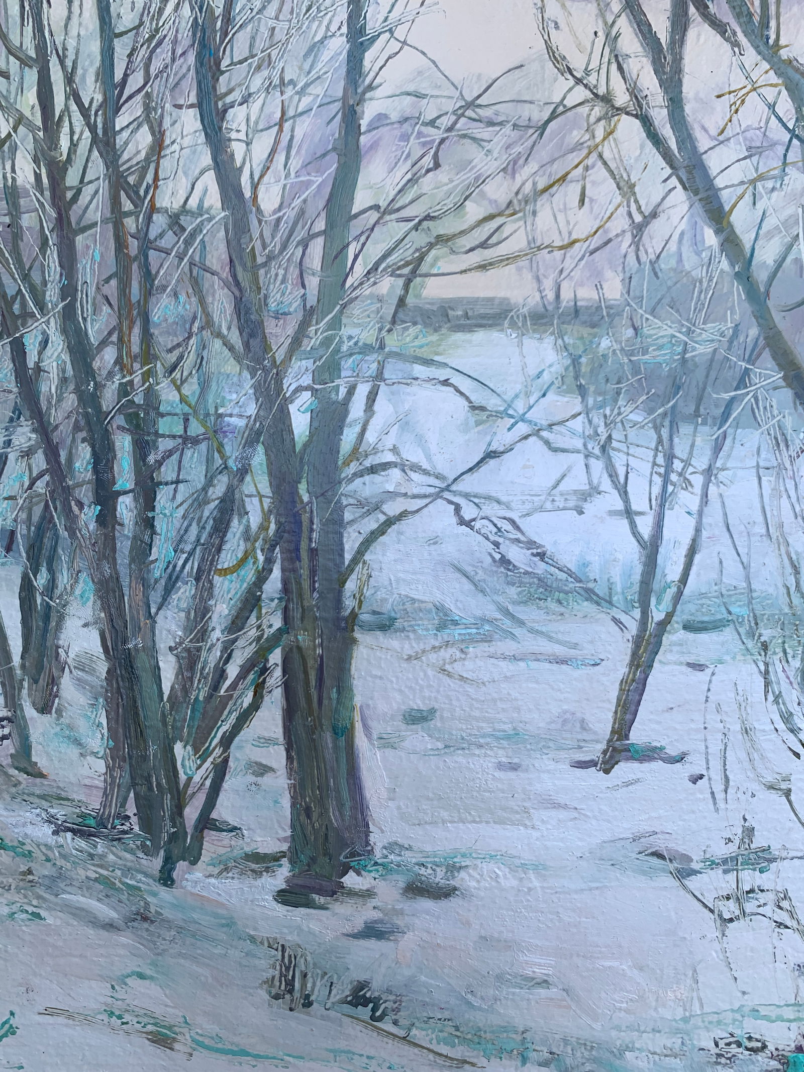 Oil painting Winter forest Oleksandr Oleksandrovich Nazarenko - 4