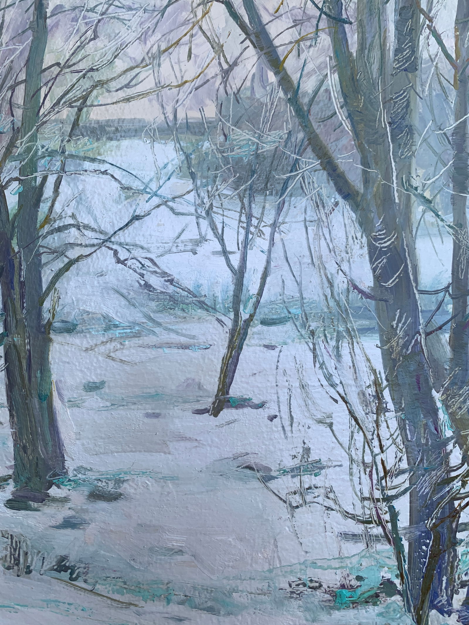 Oil painting Winter forest Oleksandr Oleksandrovich Nazarenko - 6