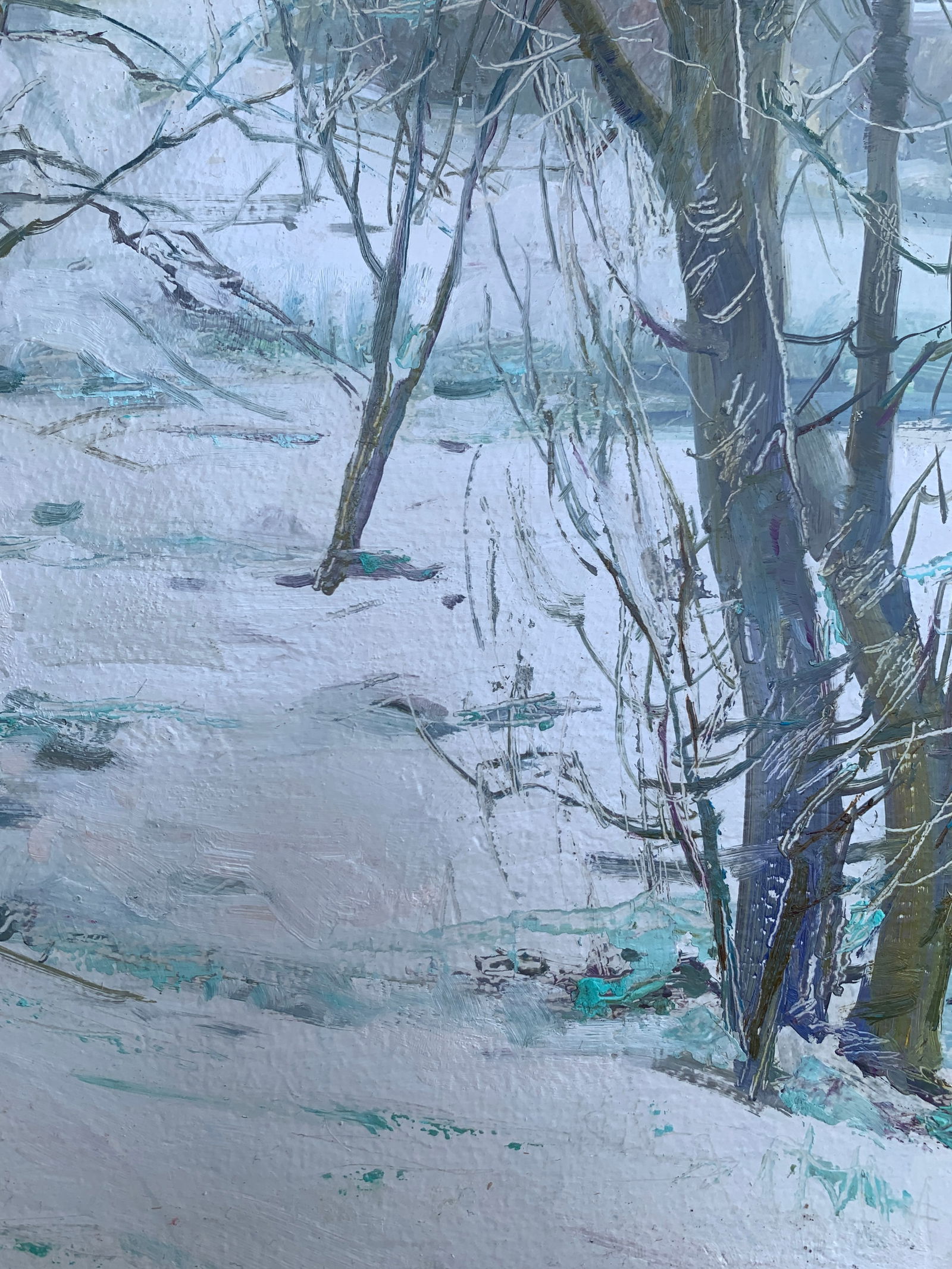 Oil painting Winter forest Oleksandr Oleksandrovich Nazarenko - 7