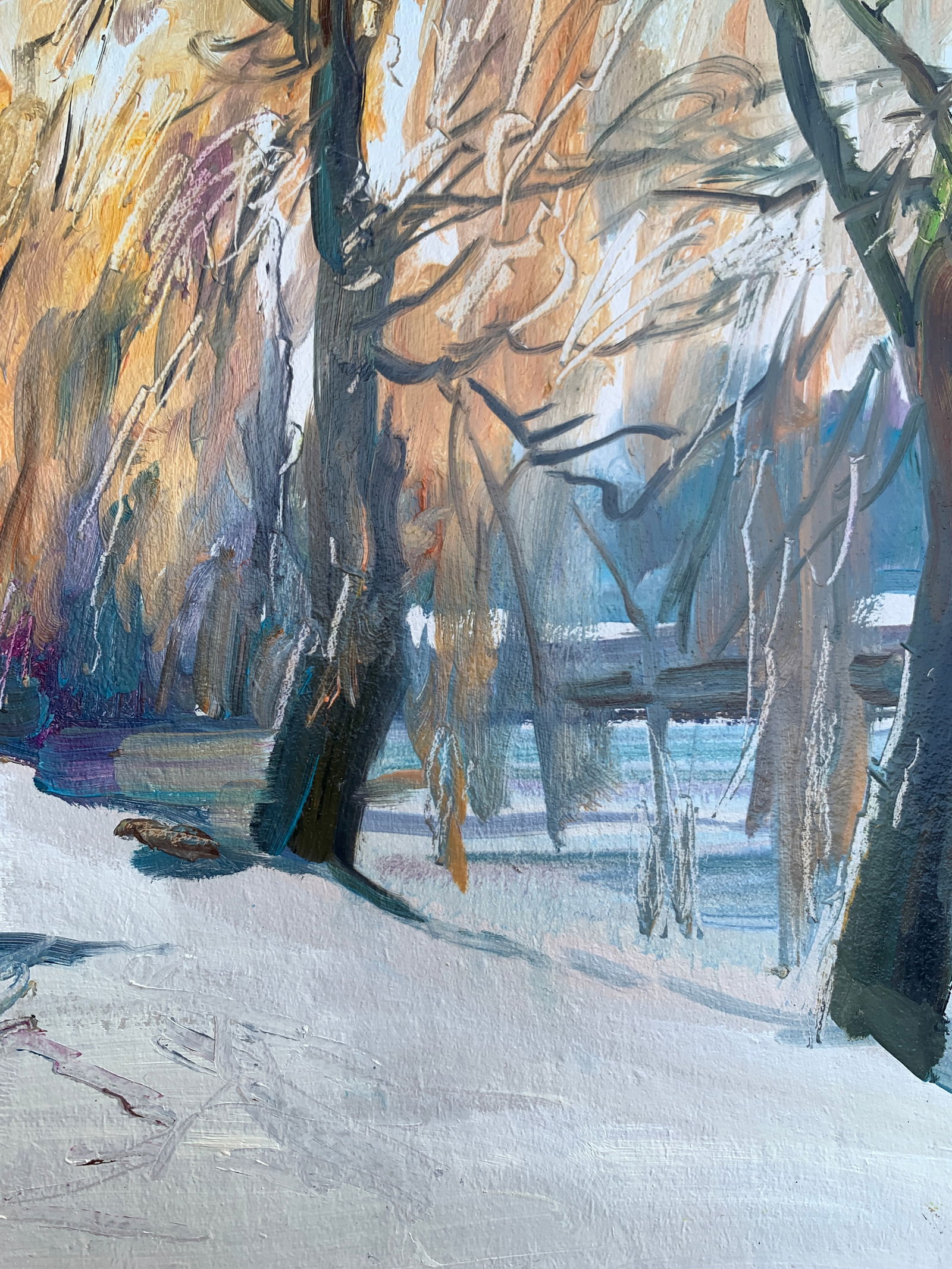 Oil painting Winter day Oleksandr Oleksandrovich Nazarenko - 10