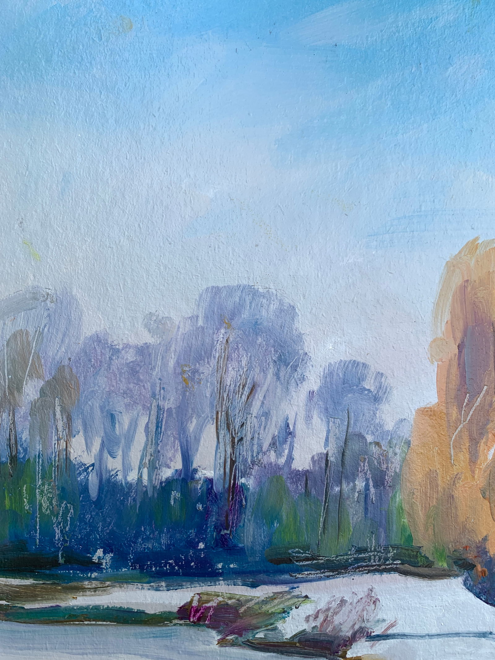 Oil painting Winter day Oleksandr Oleksandrovich Nazarenko - 4