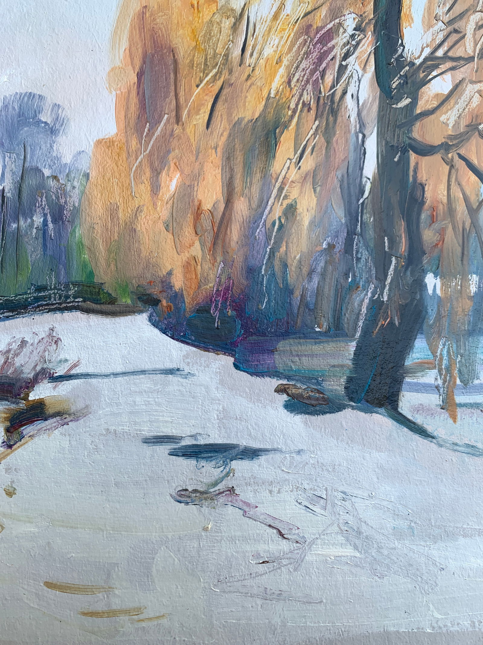 Oil painting Winter day Oleksandr Oleksandrovich Nazarenko - 7