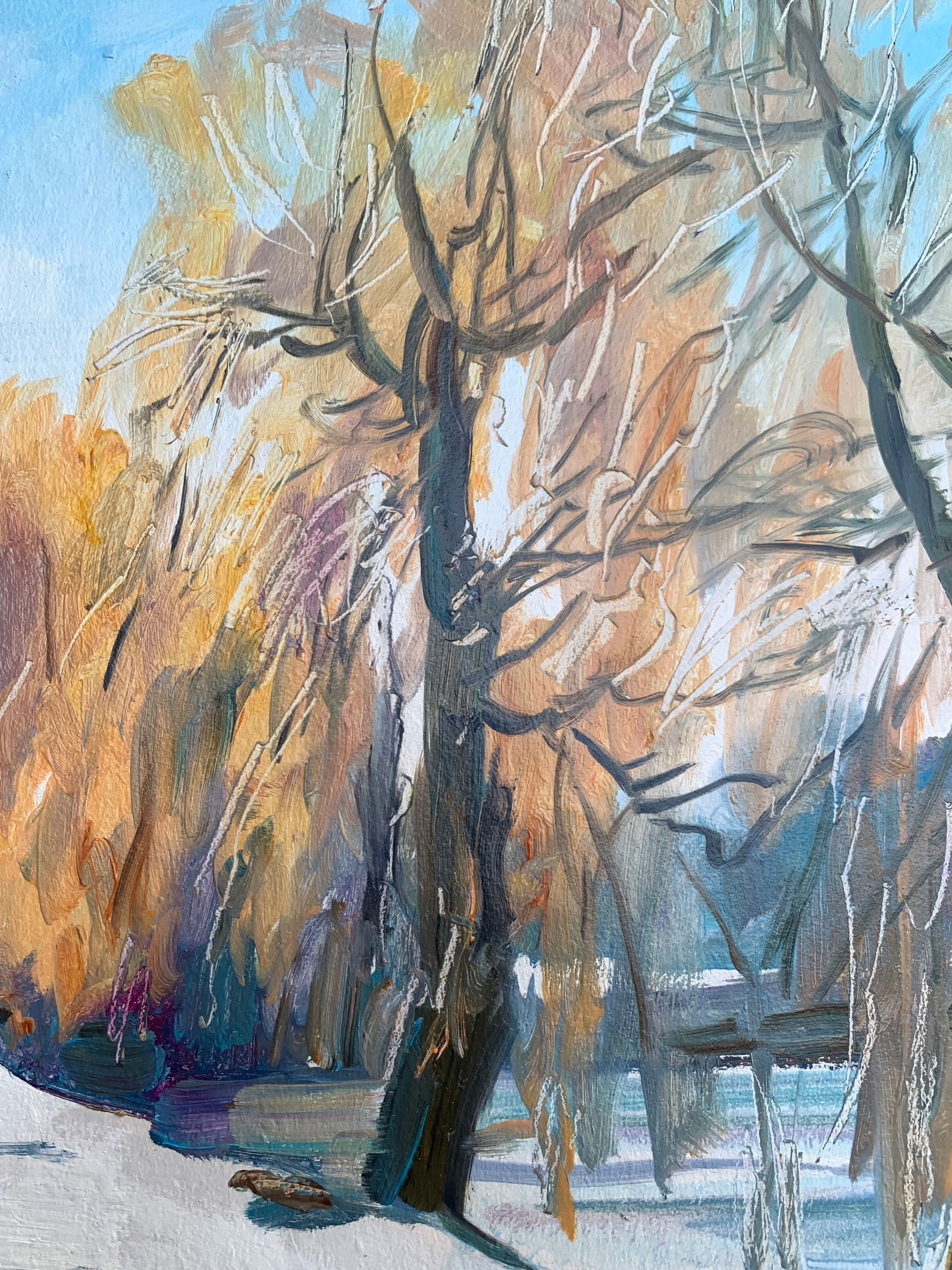 Oil painting Winter day Oleksandr Oleksandrovich Nazarenko - 8