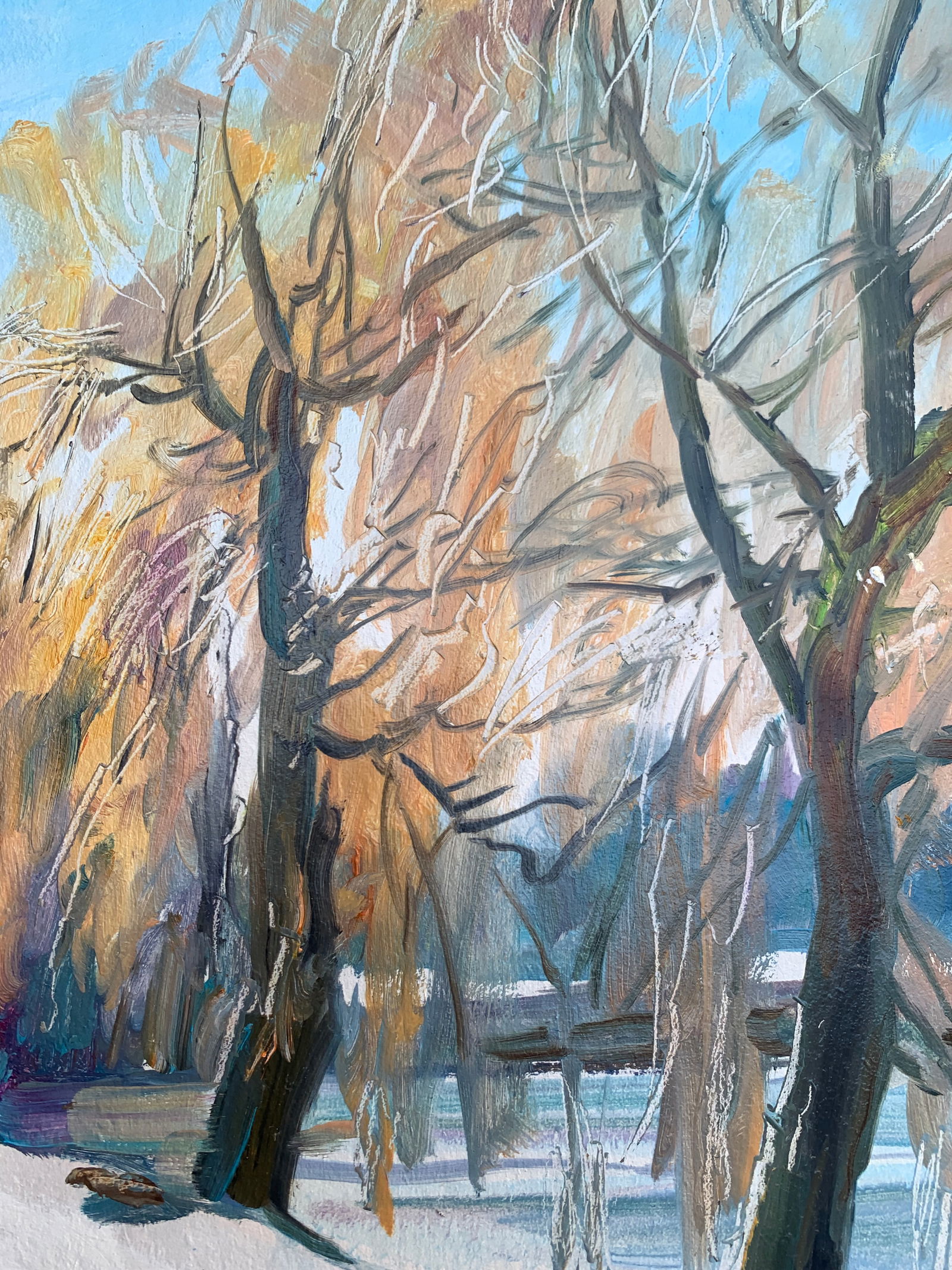 Oil painting Winter day Oleksandr Oleksandrovich Nazarenko - 9