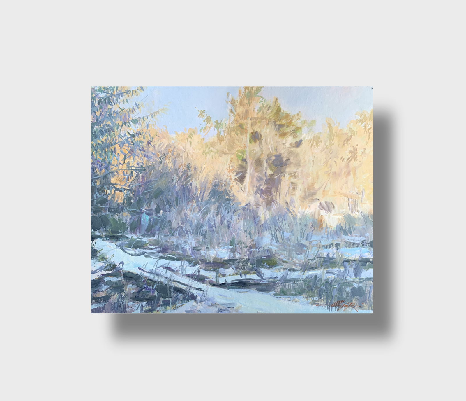 Oil painting A frosty day. Sun Oleksandr Oleksandrovich Nazarenko - 11