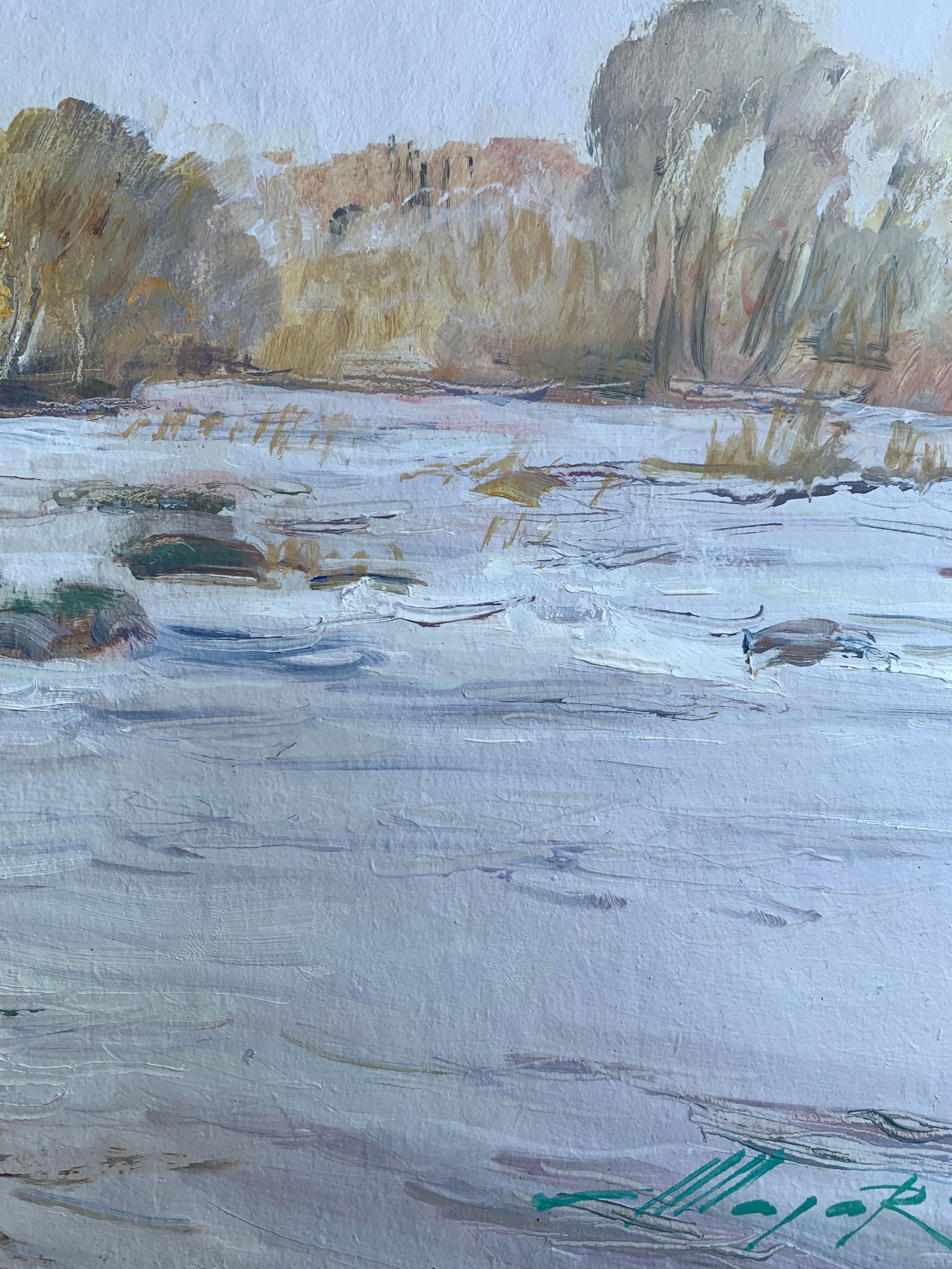 Oil painting Thresholds Bug River Oleksandr Oleksandrovich Nazarenko - 10