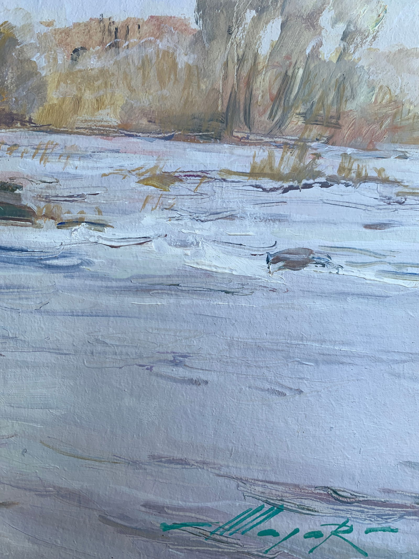 Oil painting Thresholds Bug River Oleksandr Oleksandrovich Nazarenko - 11