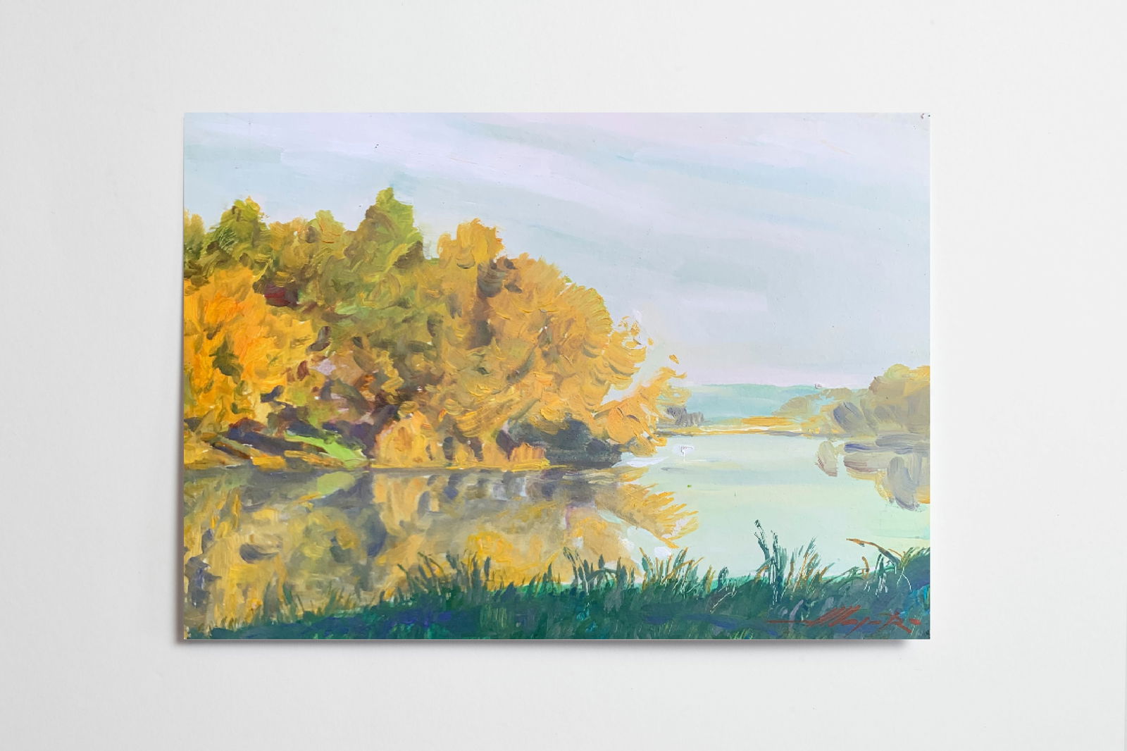 Oil painting Morning river Oleksandr Oleksandrovich Nazarenko - 2