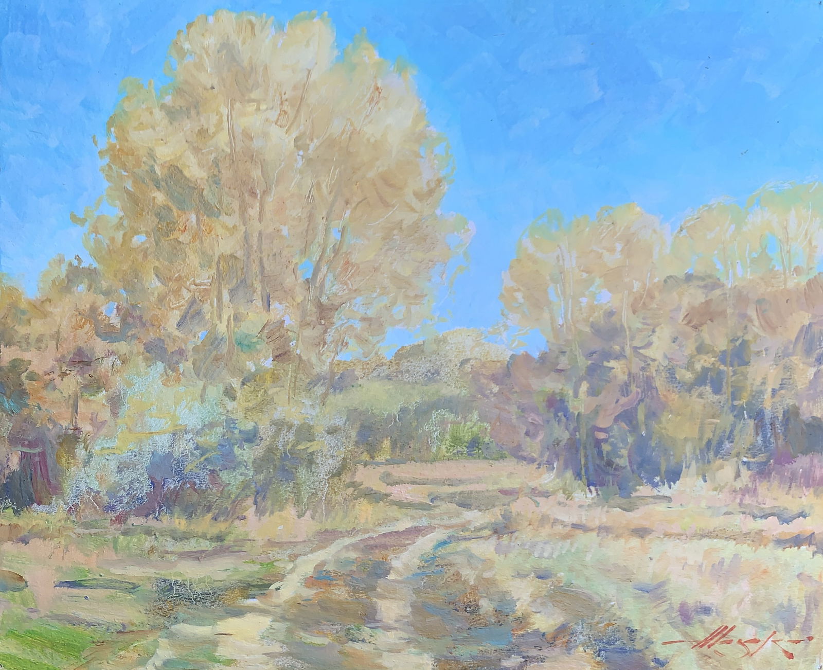 Oil painting A warm day Oleksandr Oleksandrovich Nazarenko: Title: Oil painting A warm day Oleksandr Oleksandrovich Nazarenko Description: 85D Painter: Oleksandr Nazarenko Size: 33x40 cm/12,99x15,75 inches Components: Oil, cardboard Original painting from our