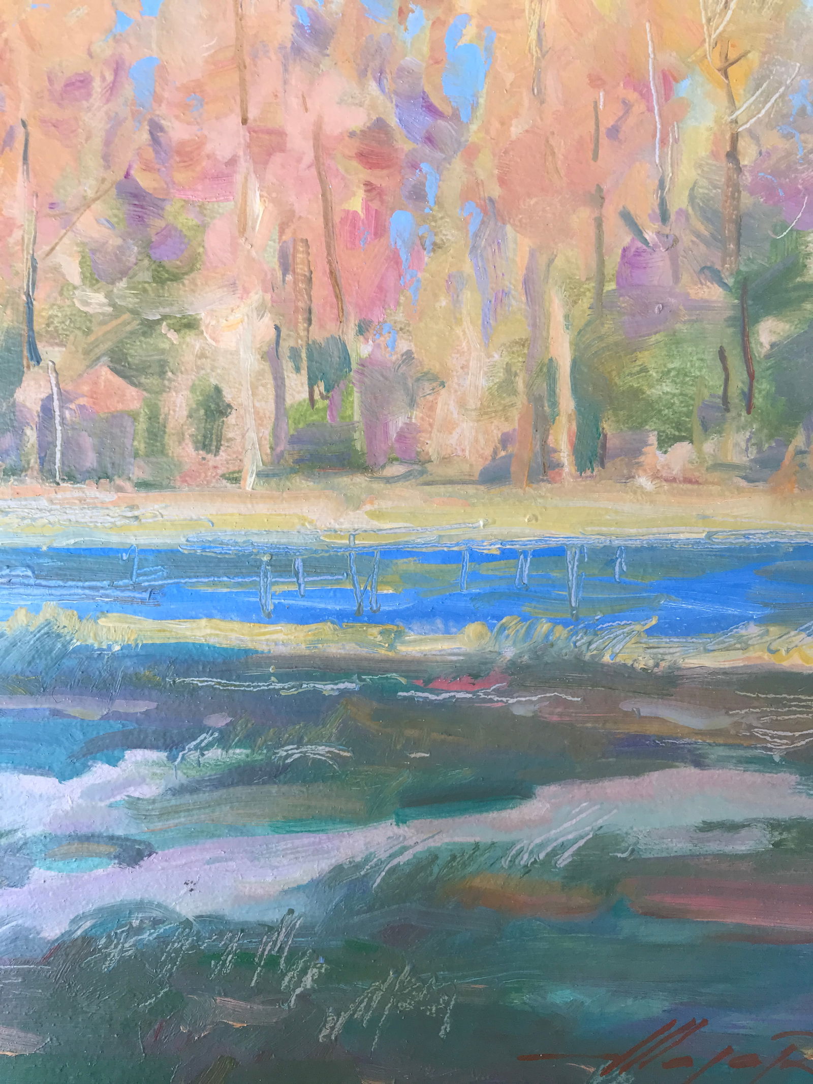 Oil painting A warm autumn day Oleksandr Oleksandrovich Nazarenko - 10