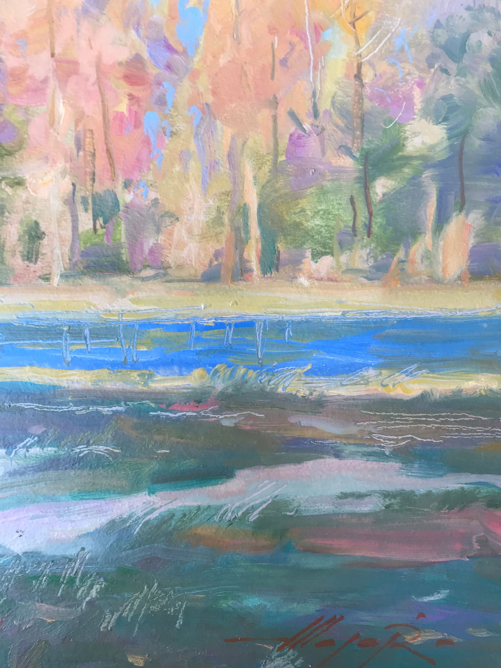 Oil painting A warm autumn day Oleksandr Oleksandrovich Nazarenko - 11