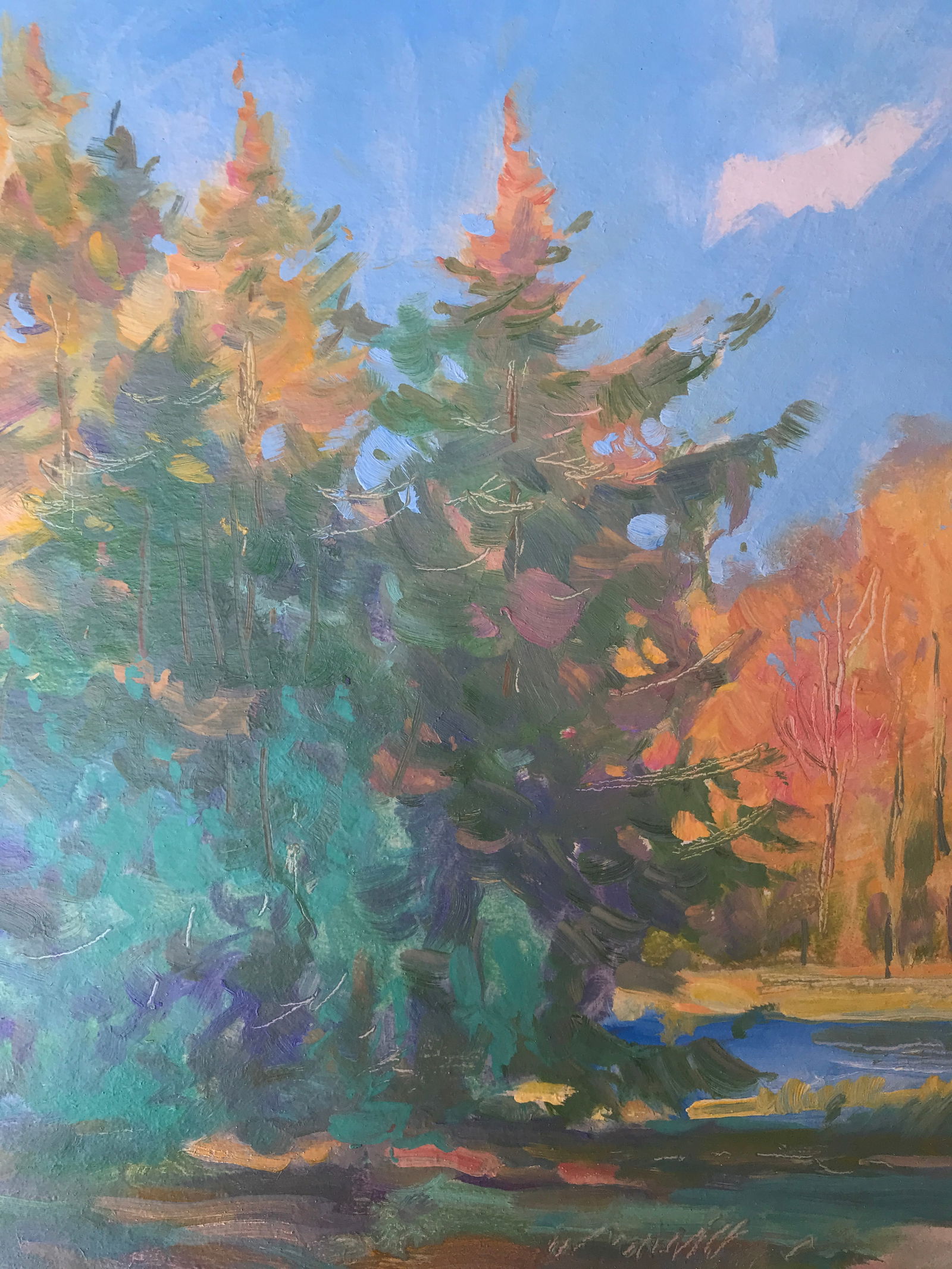 Oil painting A warm autumn day Oleksandr Oleksandrovich Nazarenko - 4