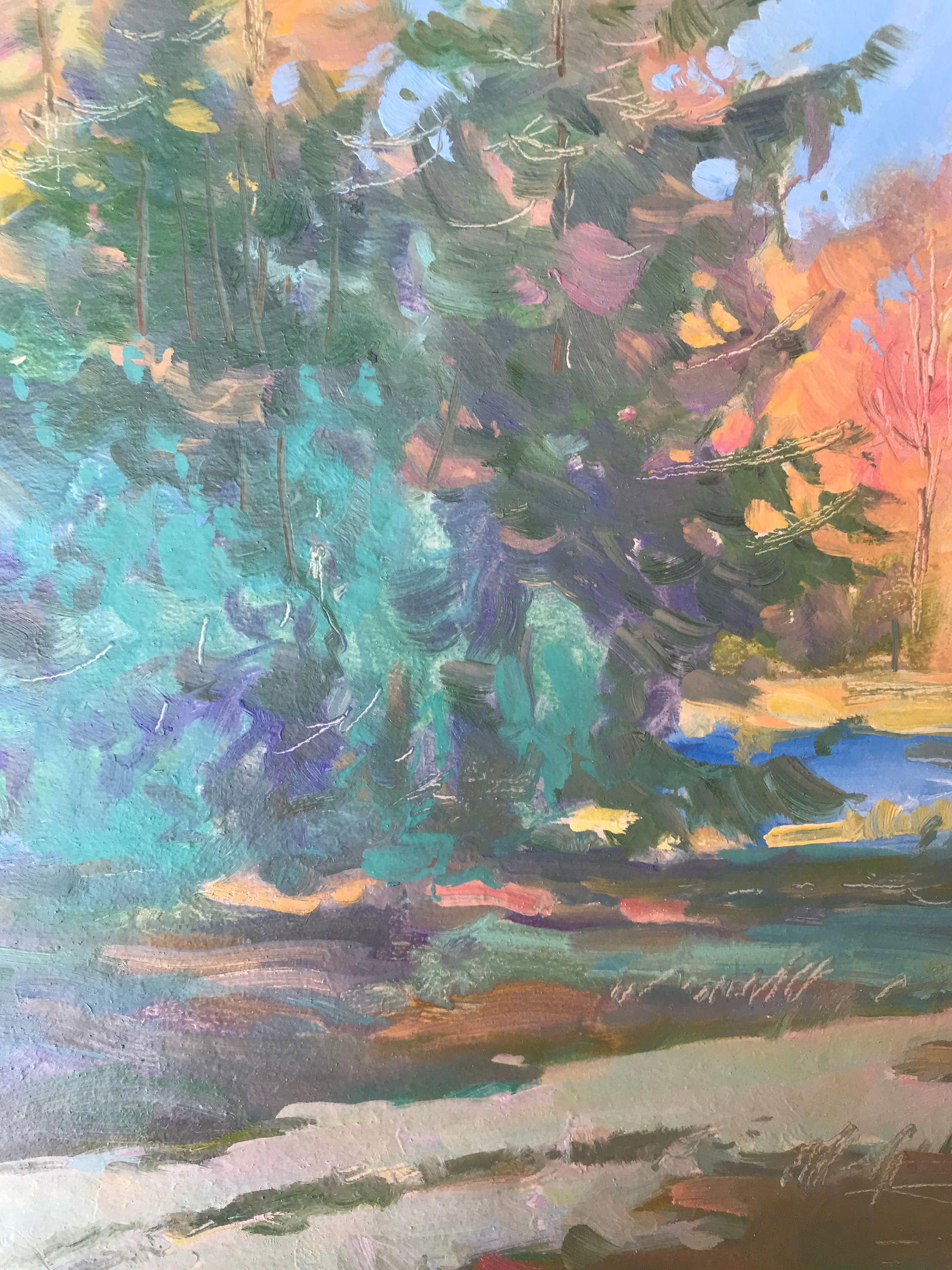 Oil painting A warm autumn day Oleksandr Oleksandrovich Nazarenko - 5