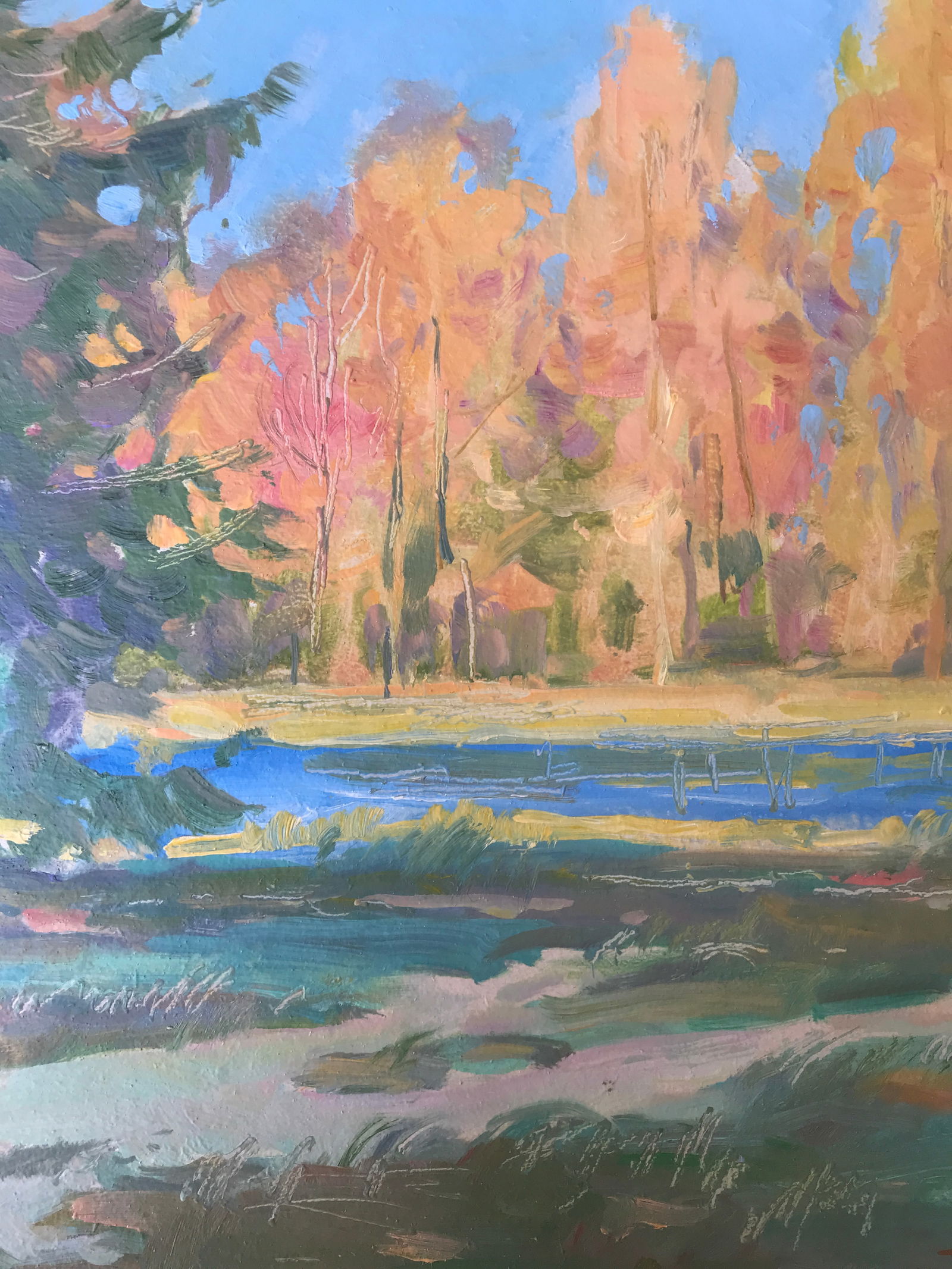 Oil painting A warm autumn day Oleksandr Oleksandrovich Nazarenko - 7