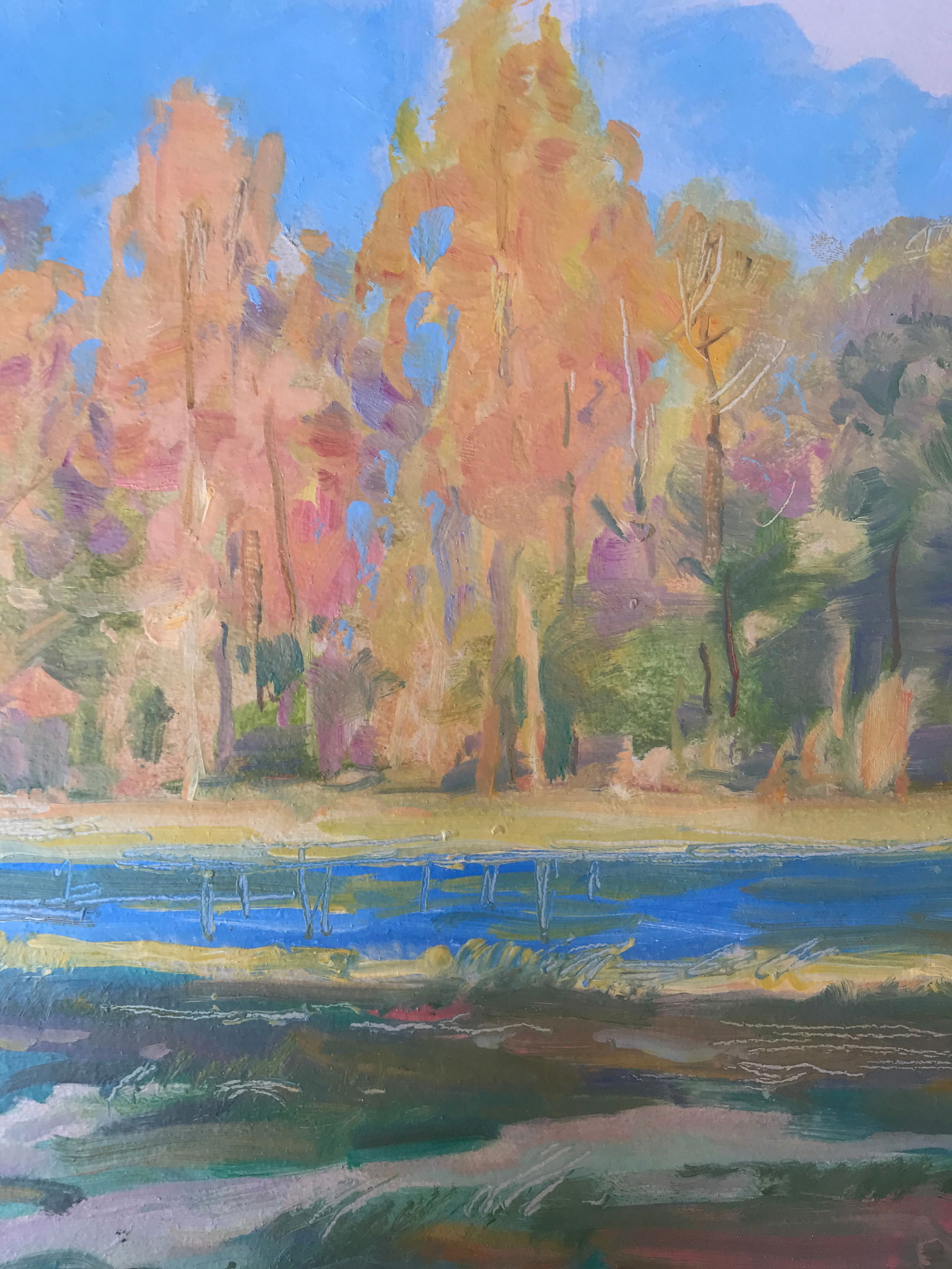 Oil painting A warm autumn day Oleksandr Oleksandrovich Nazarenko - 9