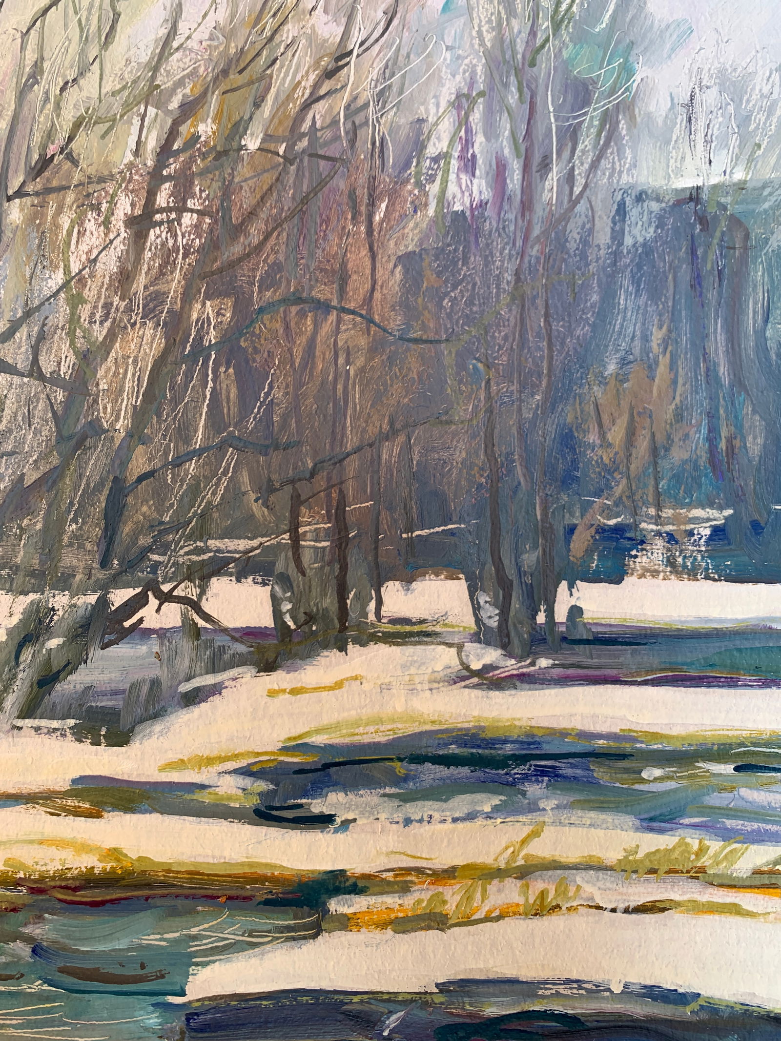 Oil painting Rapids on the Bug River Oleksandr Oleksandrovich Nazarenko - 10