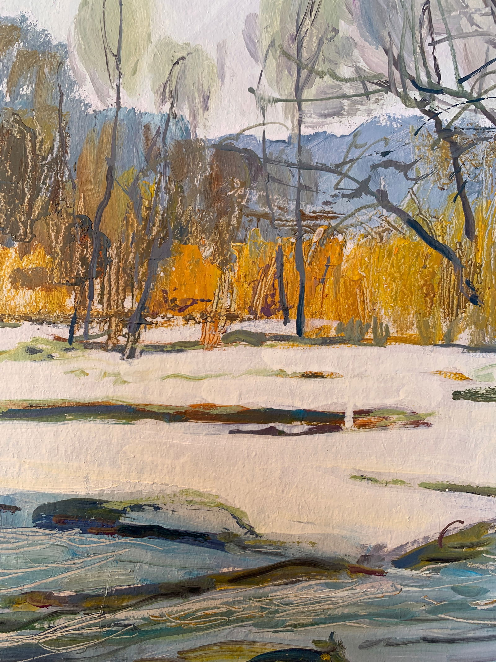 Oil painting Rapids on the Bug River Oleksandr Oleksandrovich Nazarenko - 5