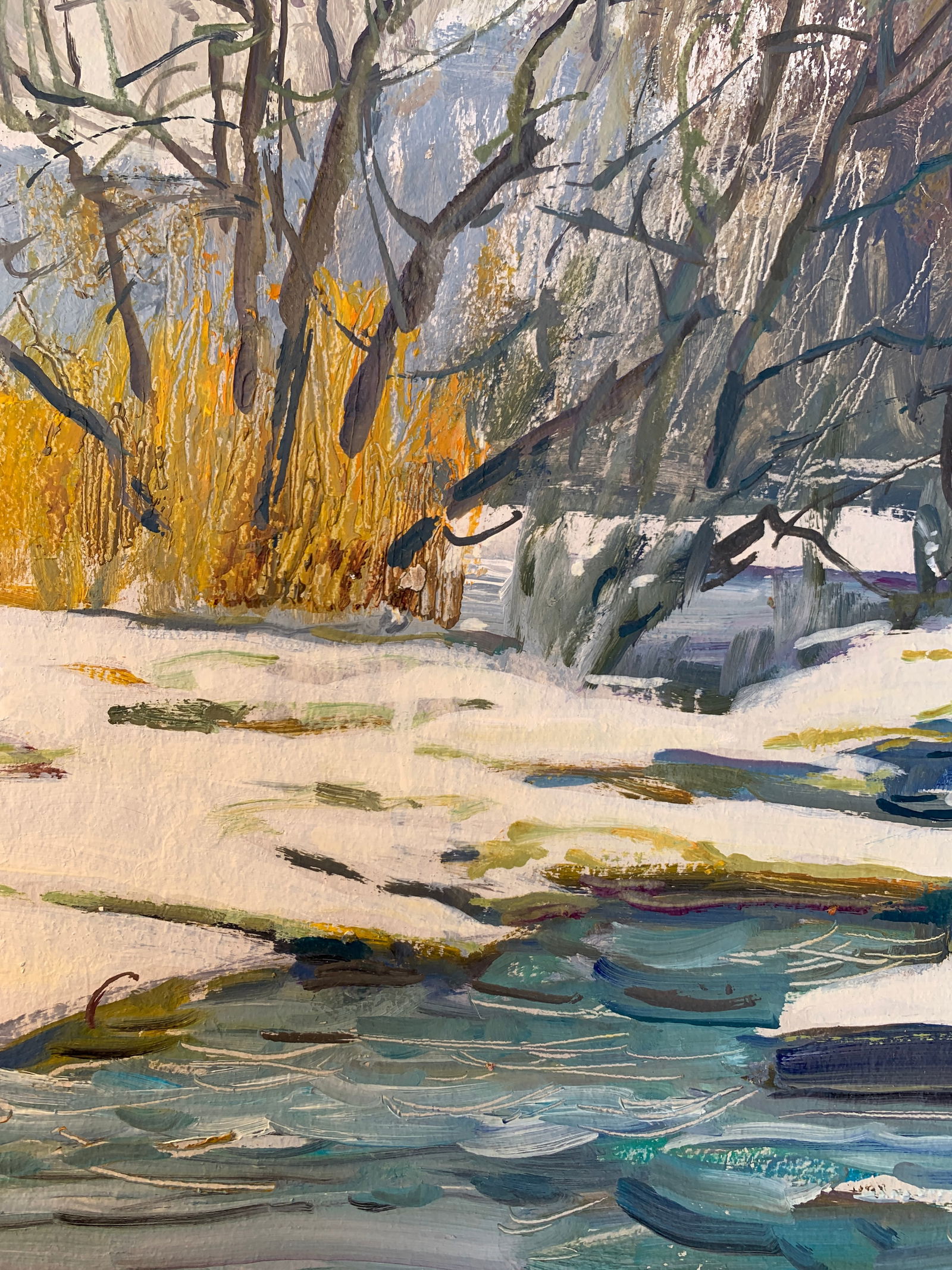 Oil painting Rapids on the Bug River Oleksandr Oleksandrovich Nazarenko - 7