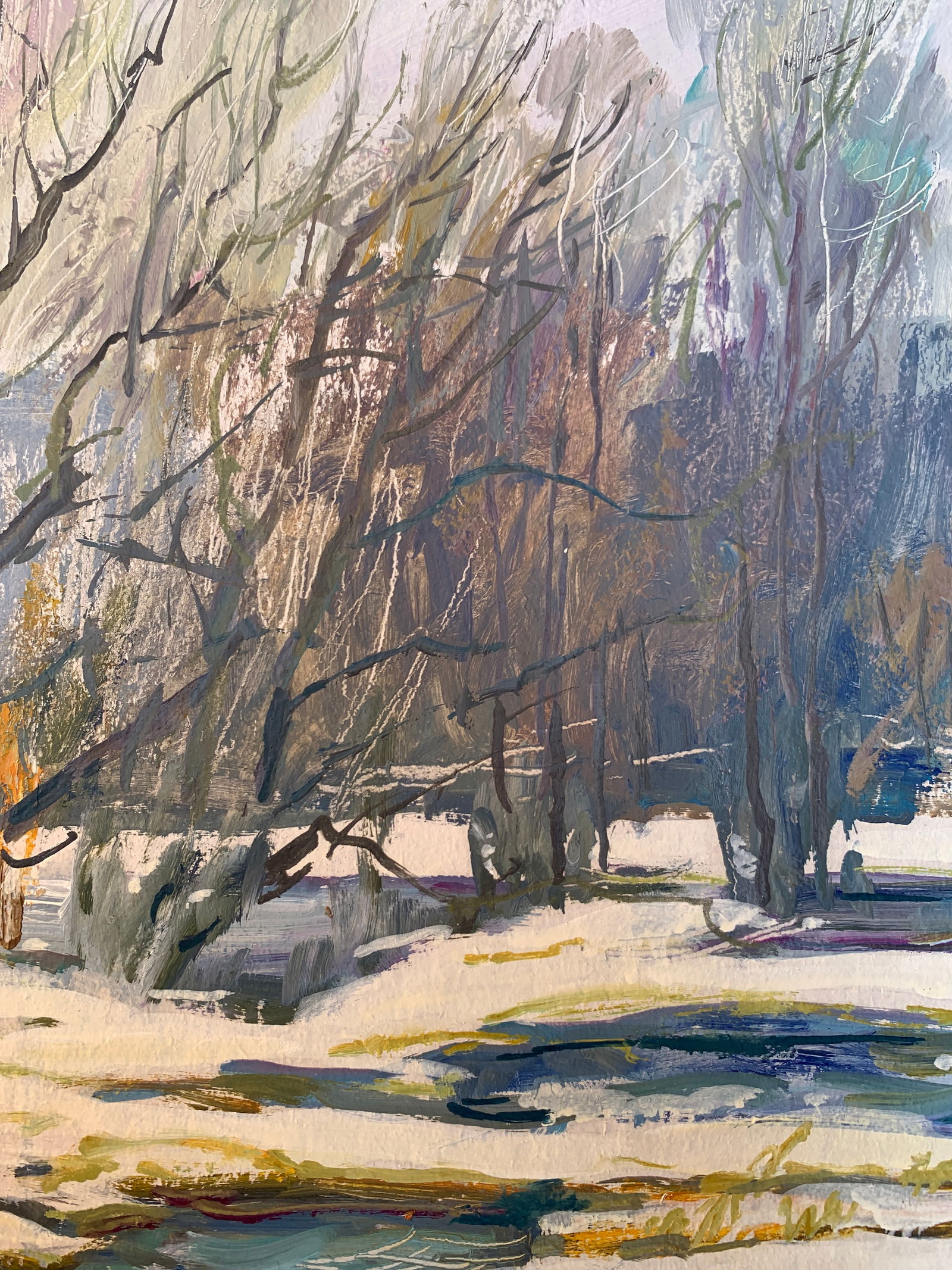 Oil painting Rapids on the Bug River Oleksandr Oleksandrovich Nazarenko - 9