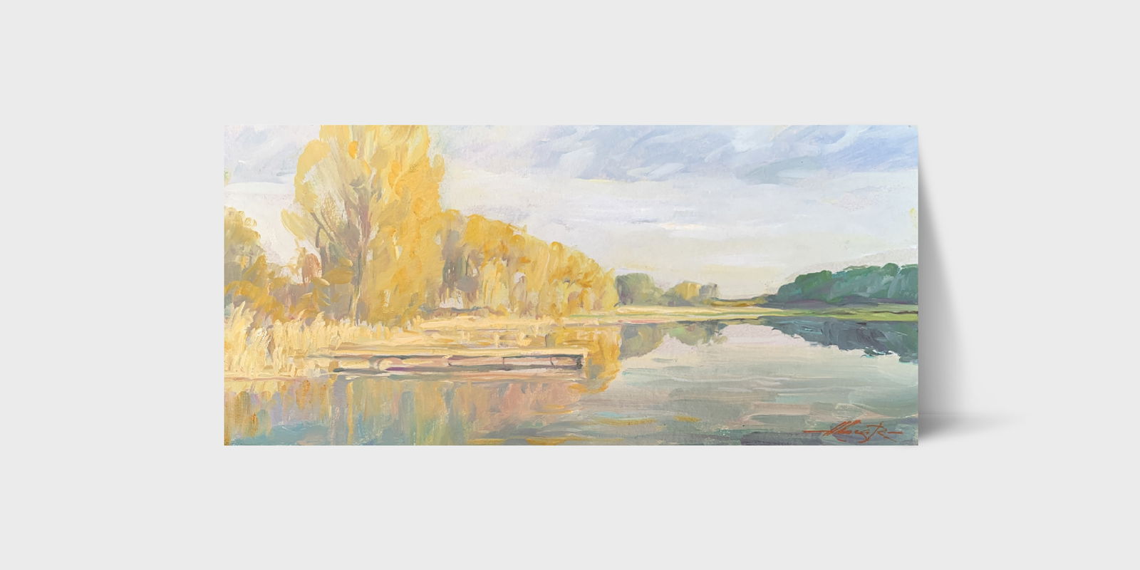 Oil painting By the river Oleksandr Oleksandrovich Nazarenko - 11