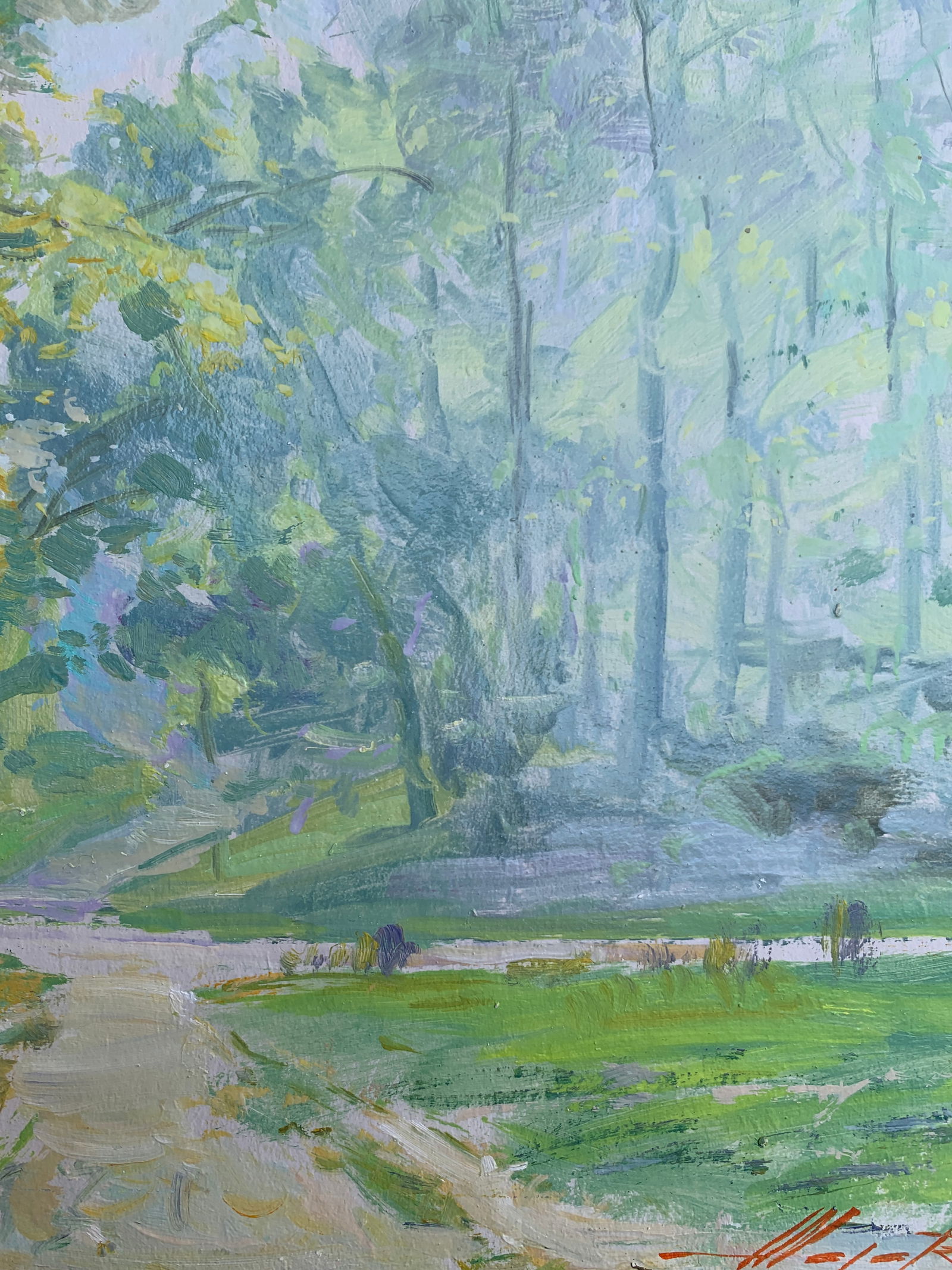 Oil painting Morning in the forest Oleksandr Oleksandrovich Nazarenko - 10