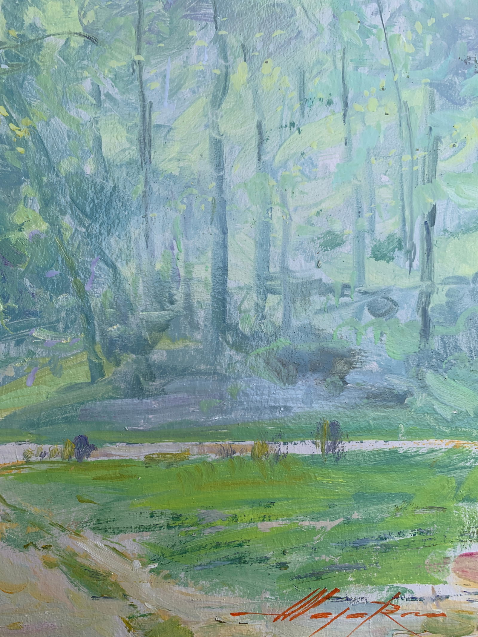 Oil painting Morning in the forest Oleksandr Oleksandrovich Nazarenko - 11