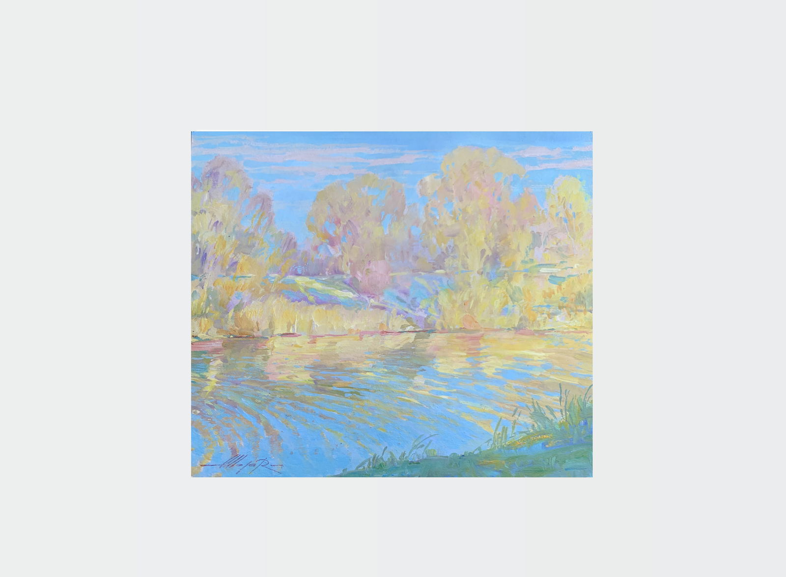 Oil painting At a lake Oleksandr Oleksandrovich Nazarenko - 2