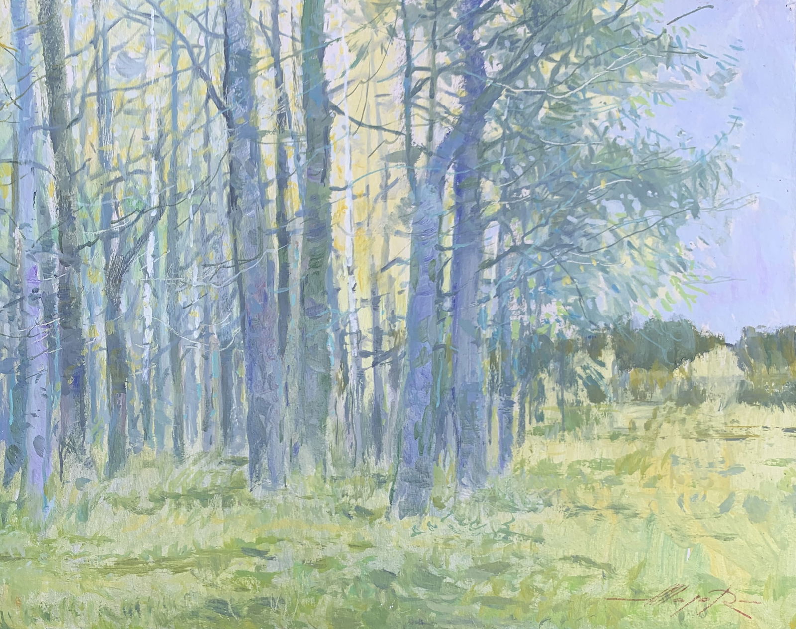 Oil painting In the meadow Oleksandr Oleksandrovich Nazarenko: Title: Oil painting In the meadow Oleksandr Oleksandrovich Nazarenko Description: 129D Painter: Oleksandr Nazarenko Size: 40x50 cm/15,75x19,68 inches Components: Oil, cardboard Original painting from