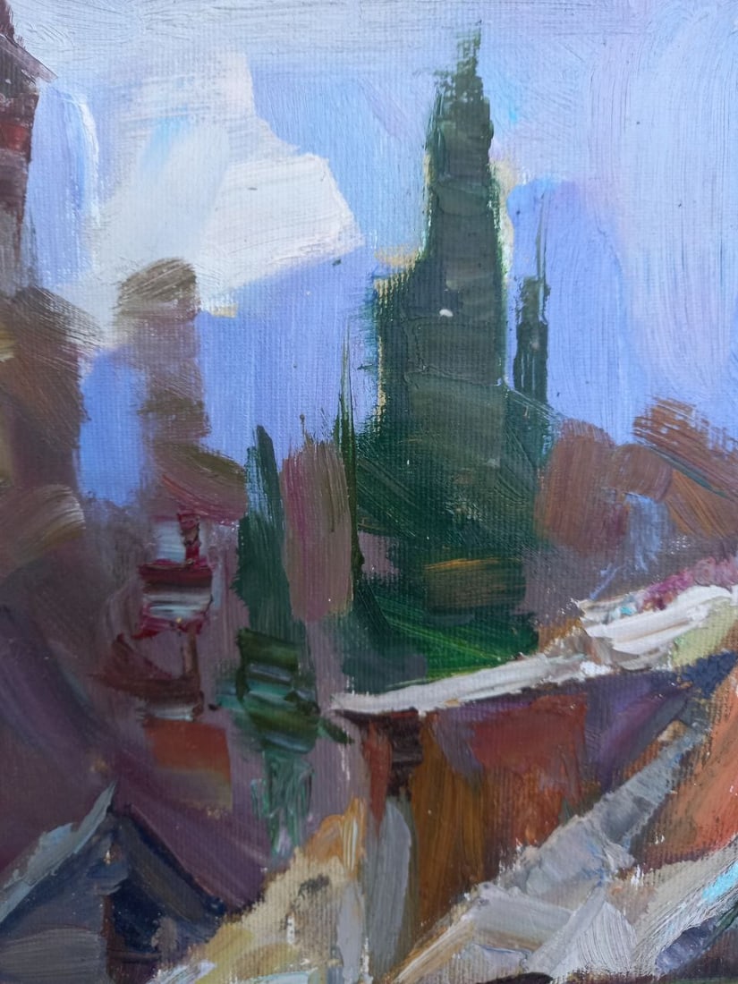 Oil painting Village road Alex Ditriev - 4