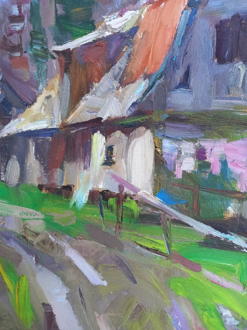 Oil painting Village road Alex Ditriev - 6
