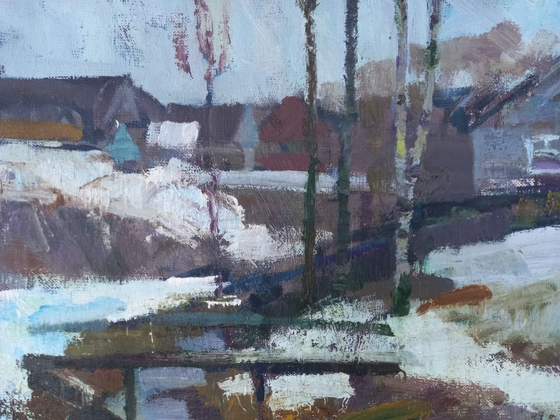 Oil painting Mountain village Alex Ditriev - 4