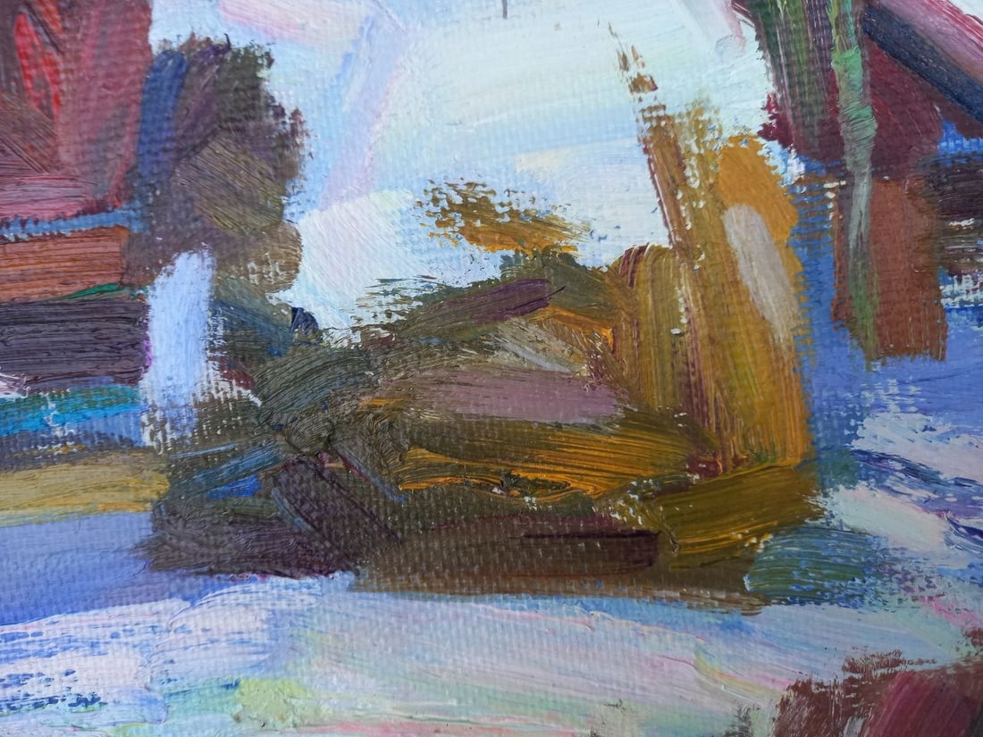 Oil painting Sunny in the Carpathians Alex Ditriev - 5