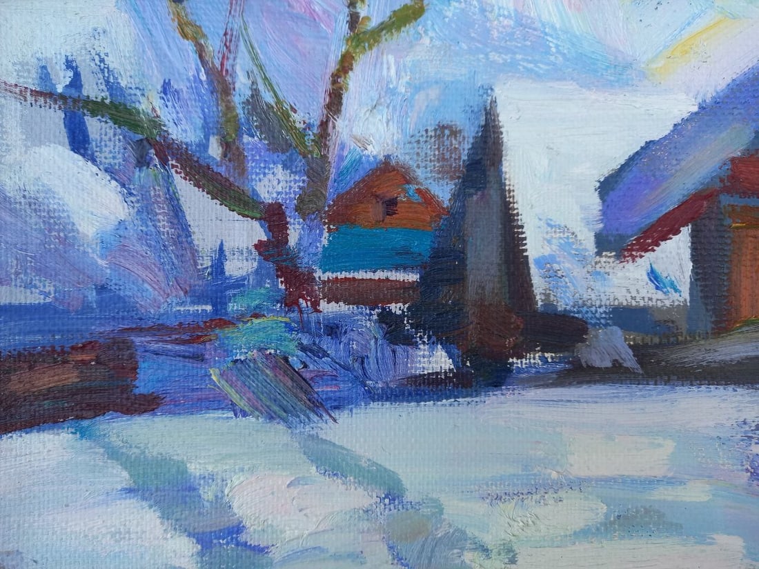 Oil painting Sunny in the Carpathians Alex Ditriev - 7