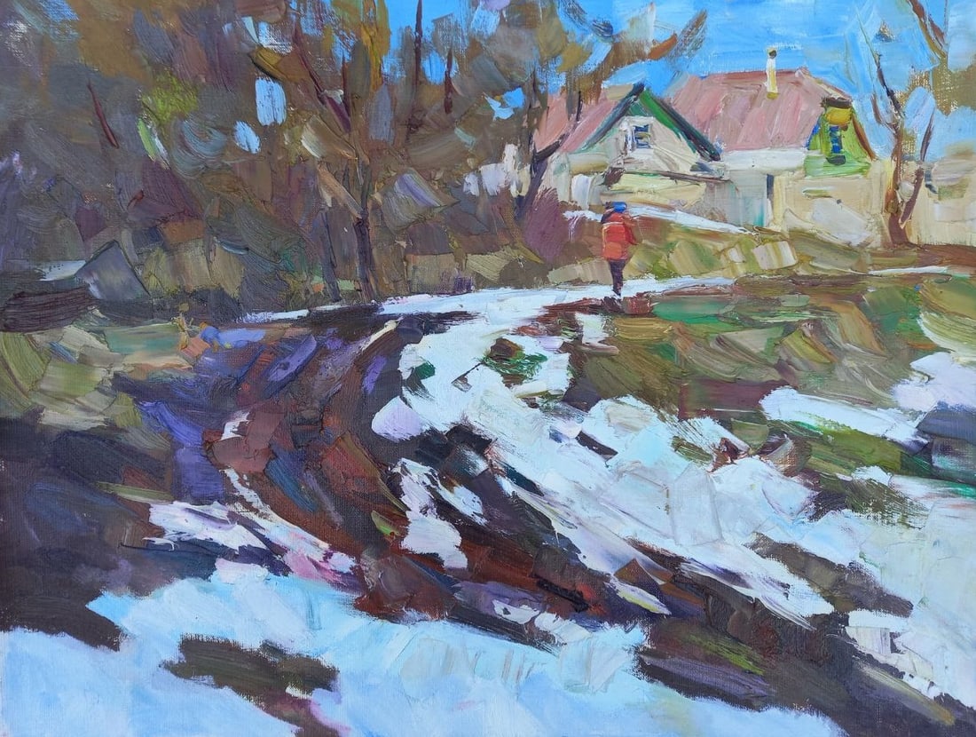 Oil painting March Alex Ditriev: Title: Oil painting March Alex Ditriev Description: 114AD Painter: Alex Ditriev Size: 63x49 cm/24.8x19.3 inches Components: oil, canvas Original painting from our collection ERA: Short information: Al