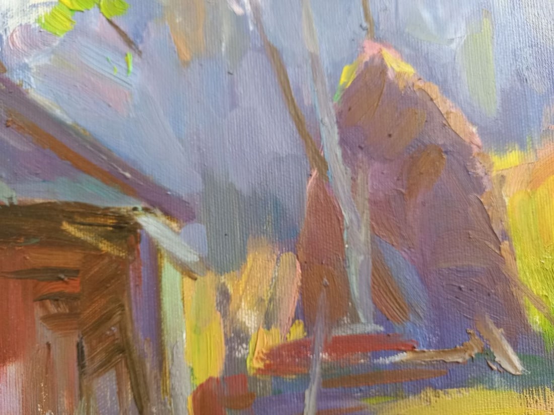 Oil painting October sun in the Carpathians Alex Ditriev - 4