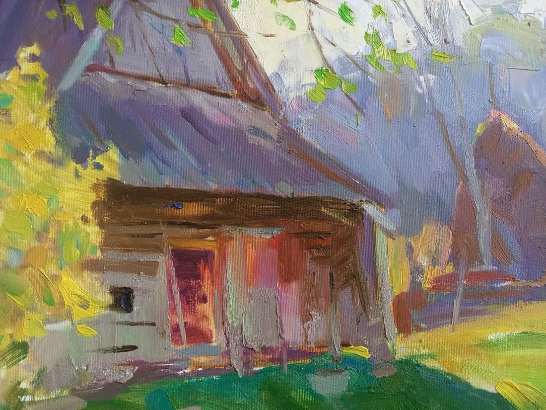 Oil painting October sun in the Carpathians Alex Ditriev - 5