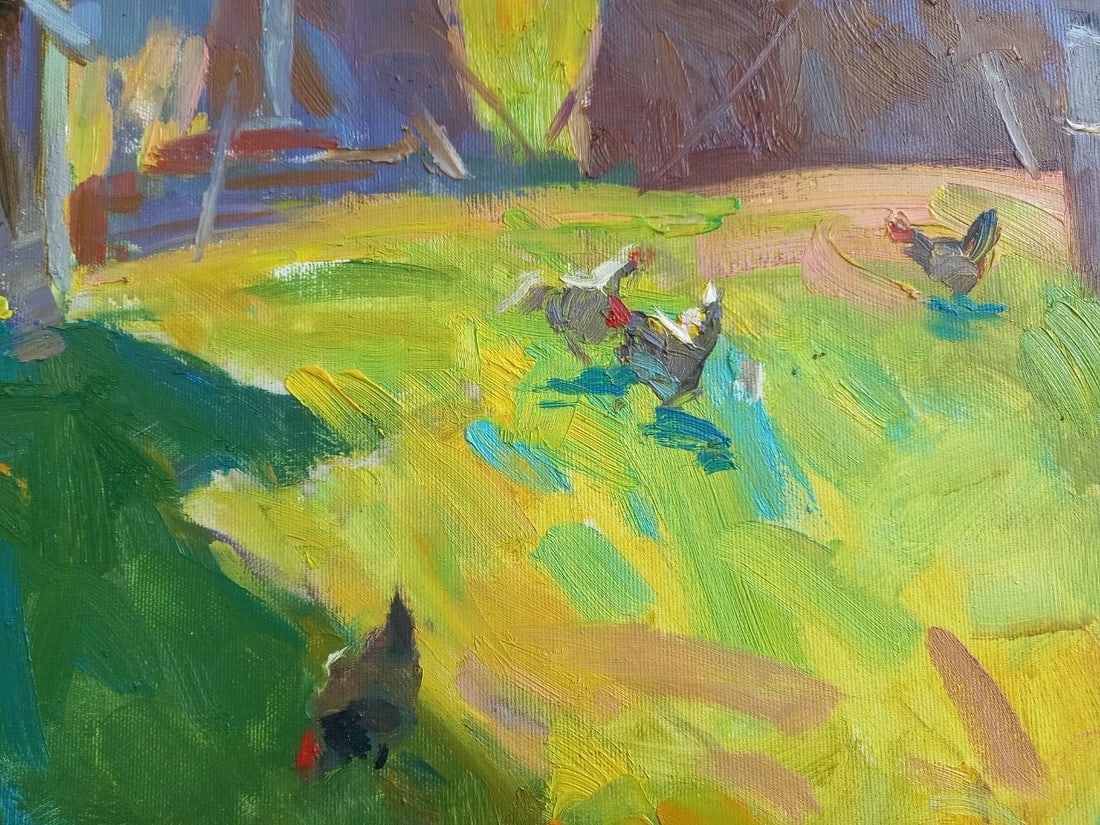 Oil painting October sun in the Carpathians Alex Ditriev - 6