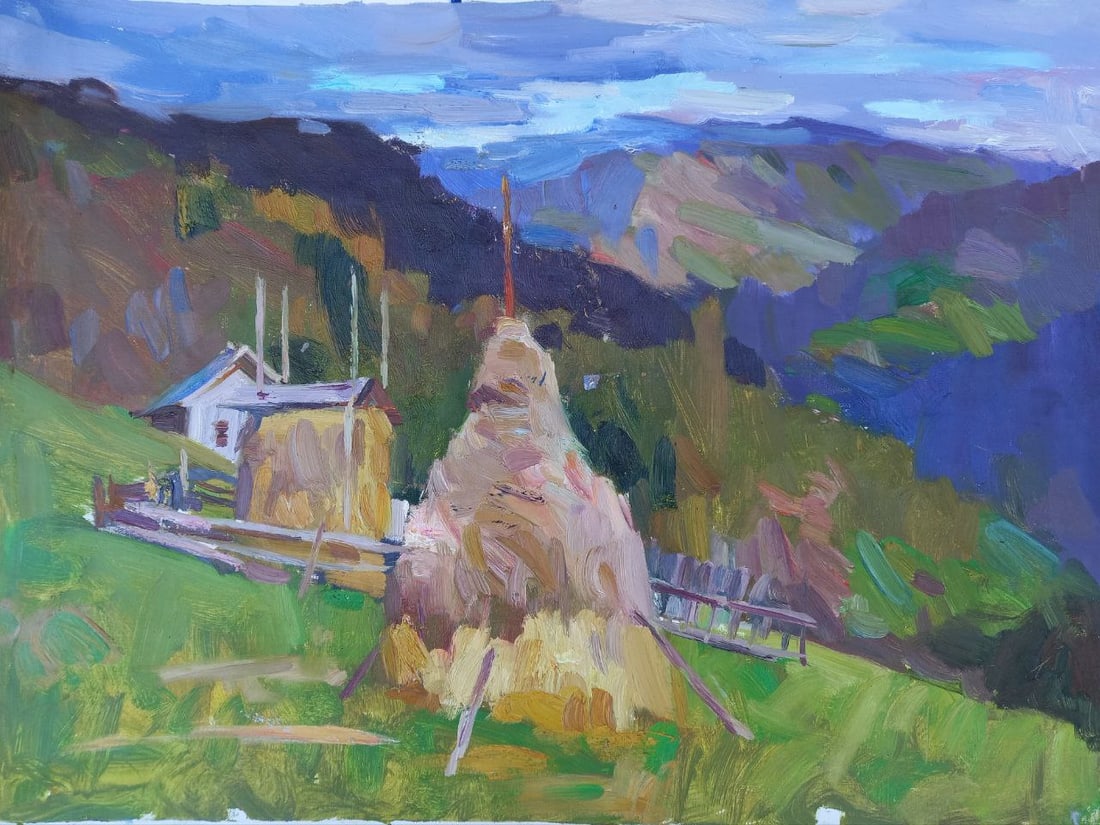 Oil painting Pile Alex Ditriev: Title: Oil painting Pile Alex Ditriev Description: 146AD Painter: Alex Ditriev Size: 74x54 cm/ 29.1x21.3 inches Components: oil, canvas Original painting from our collection ERA: Short