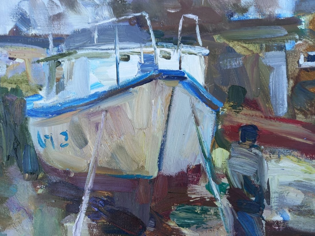 Oil painting Old pier Alex Ditriev - 7